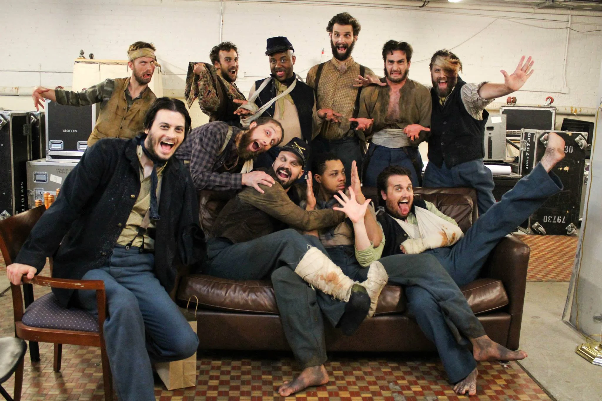 Matthew Patrick Morris and the cast of "Crossing" at A.R.T.