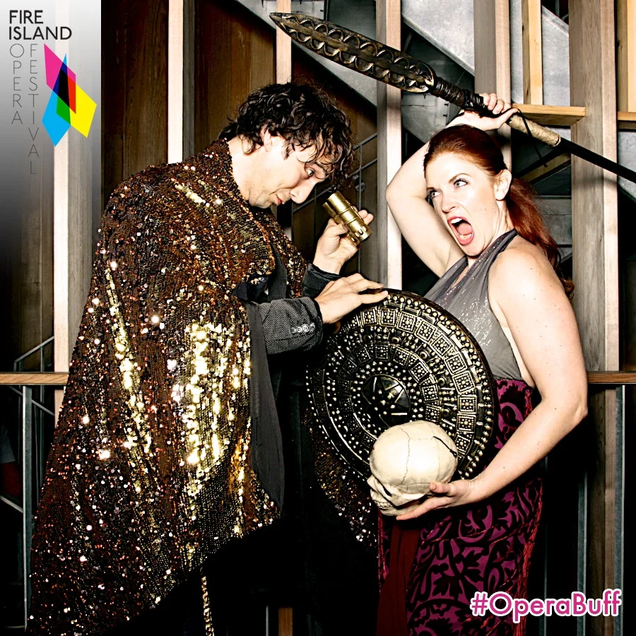 Matthew Patrick Morris and Maeve Hoglung role playing at Fire Island Opera