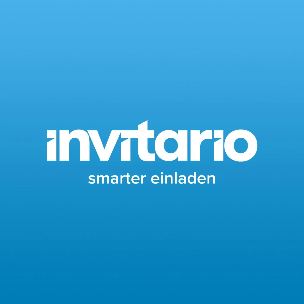 Das Logo: Der Schriftzug verkörpert mit seiner klaren Struktur die effizienten und klaren Prozesse des Einladungs- und Teilnehmermanagements mit Invitario.