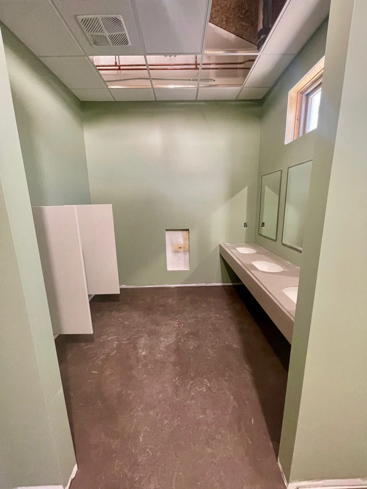 Feb. 16 - Guys bathroom sinks &amp; partitions