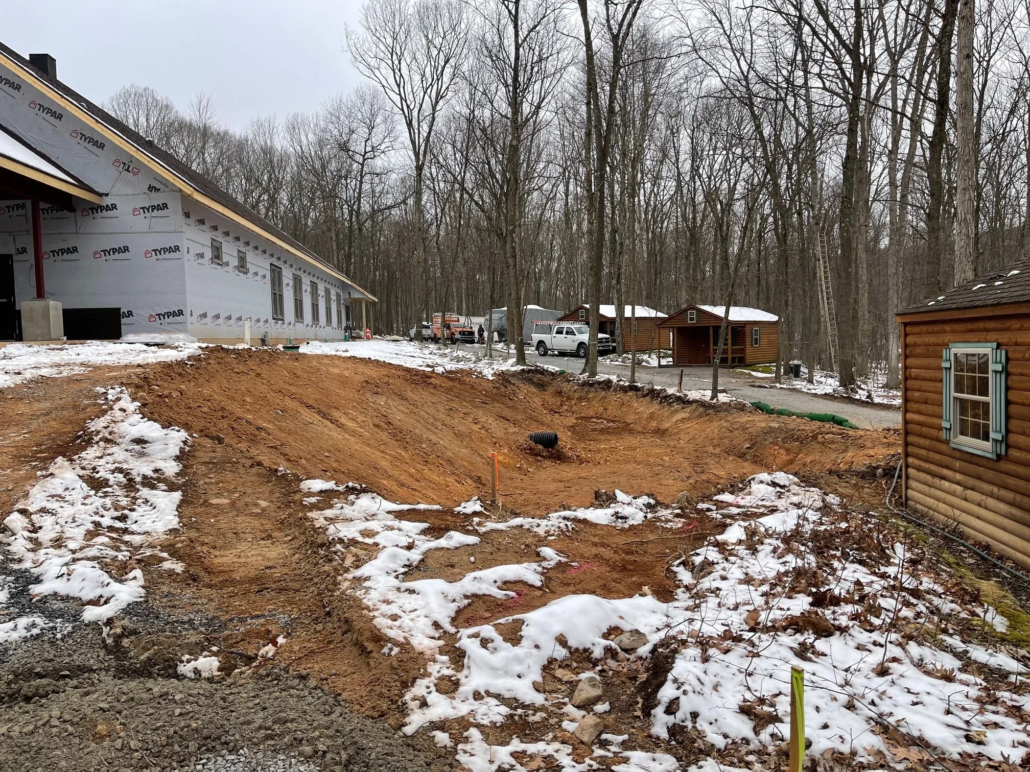 Dec. 10 - Stormwater retention dry-pond dug