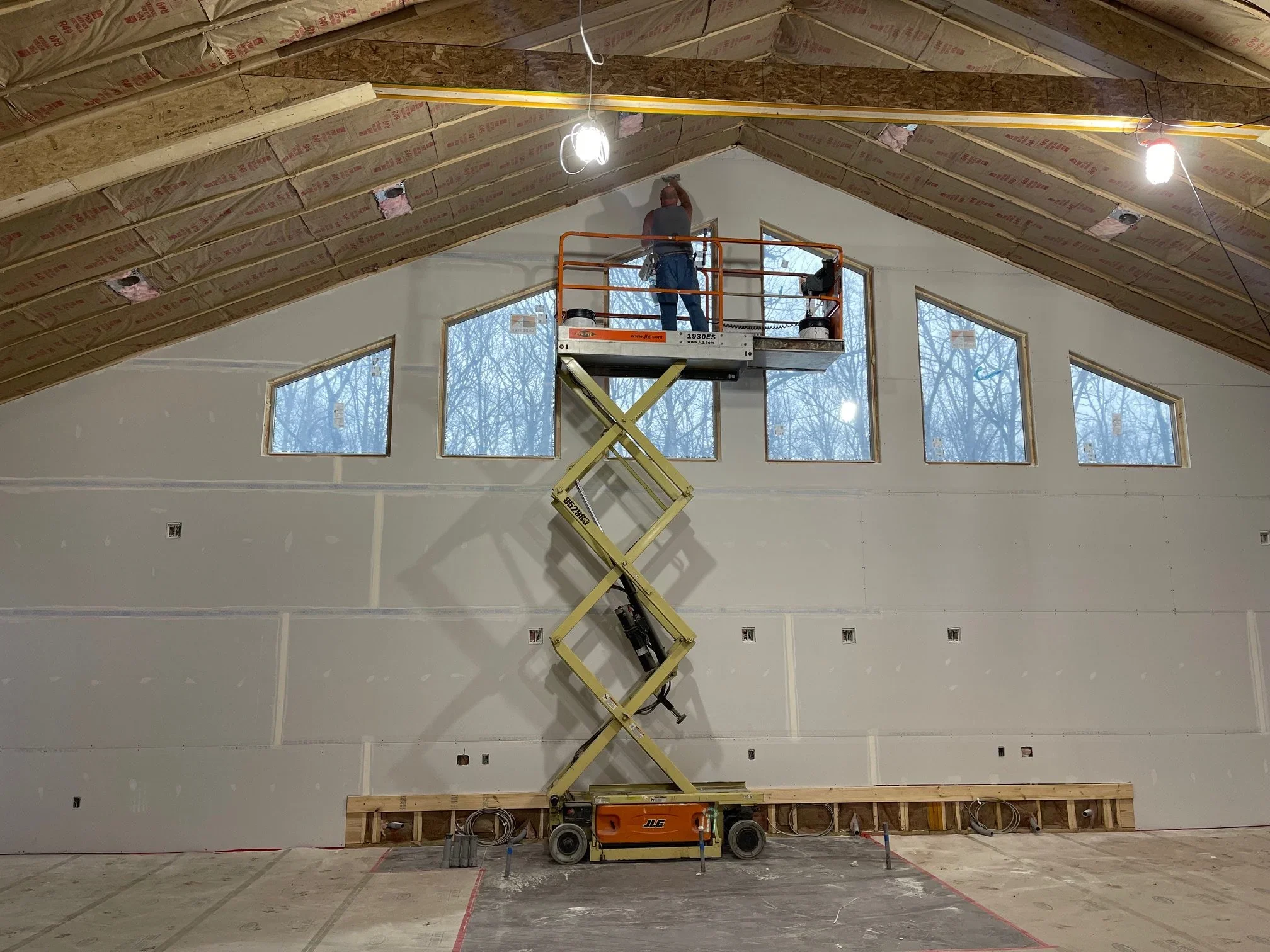 Jan. 19 - Drywall finishing begins