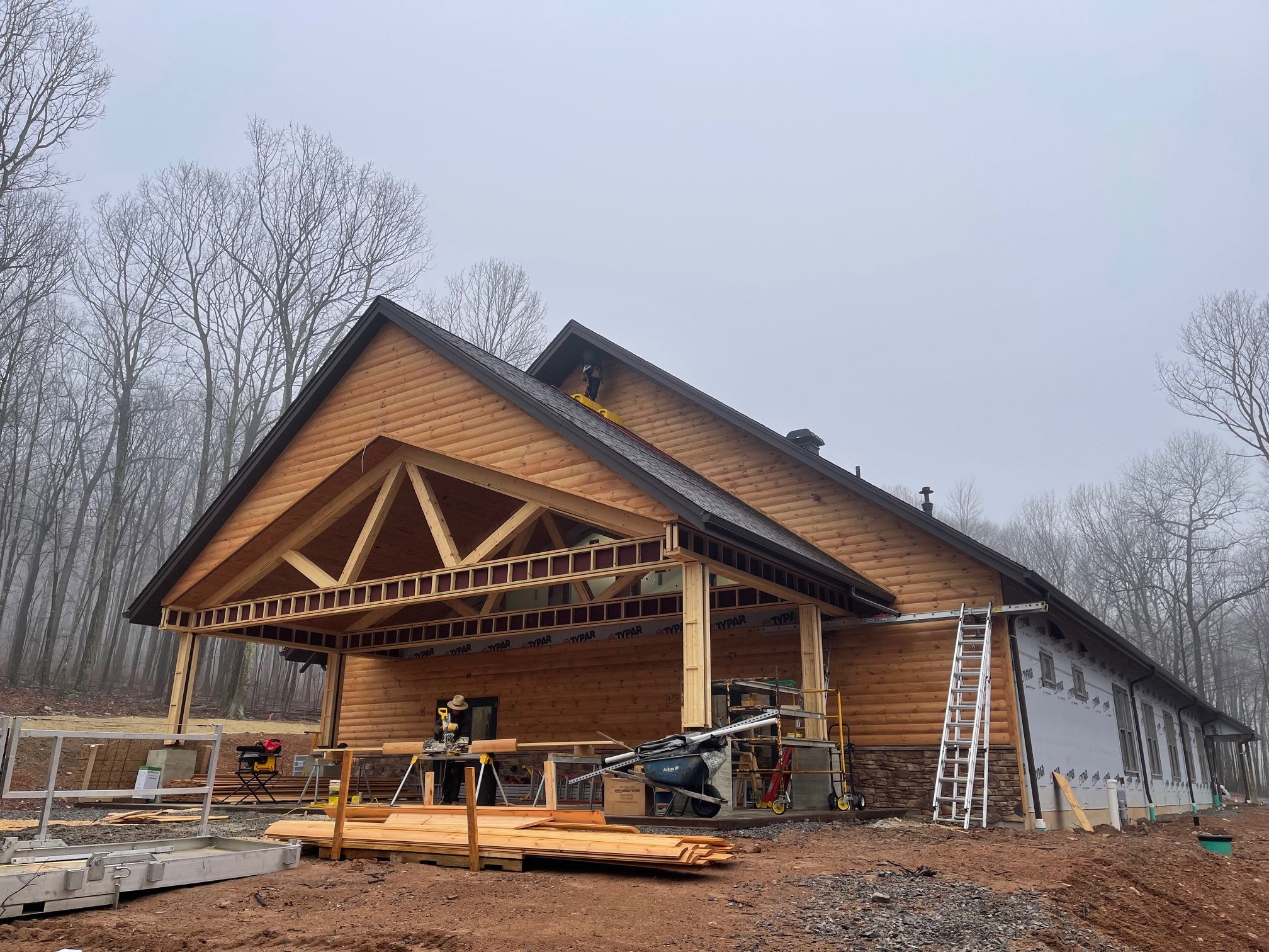 March 4 - Siding progressing