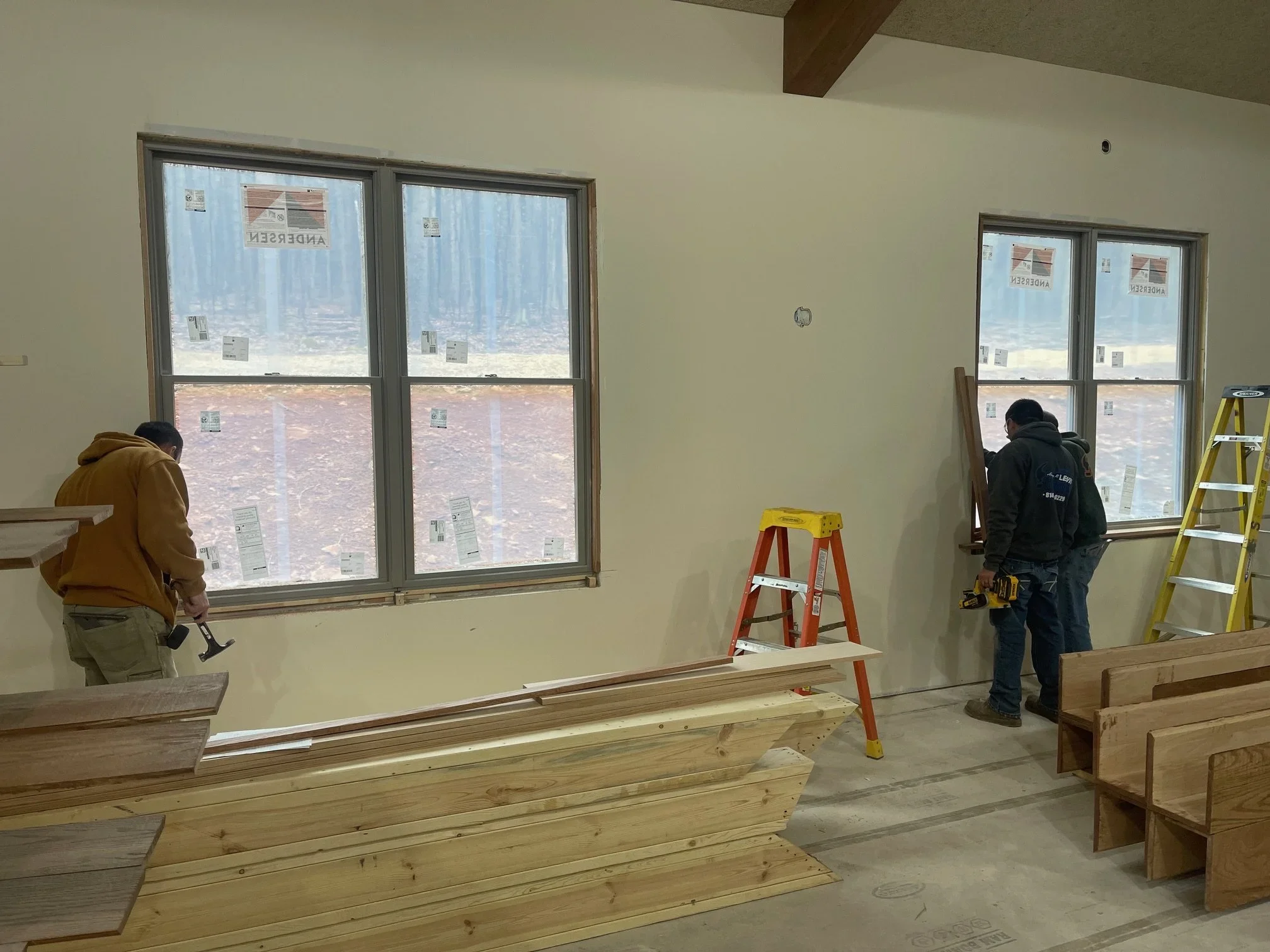 March 3 - Window trim going up