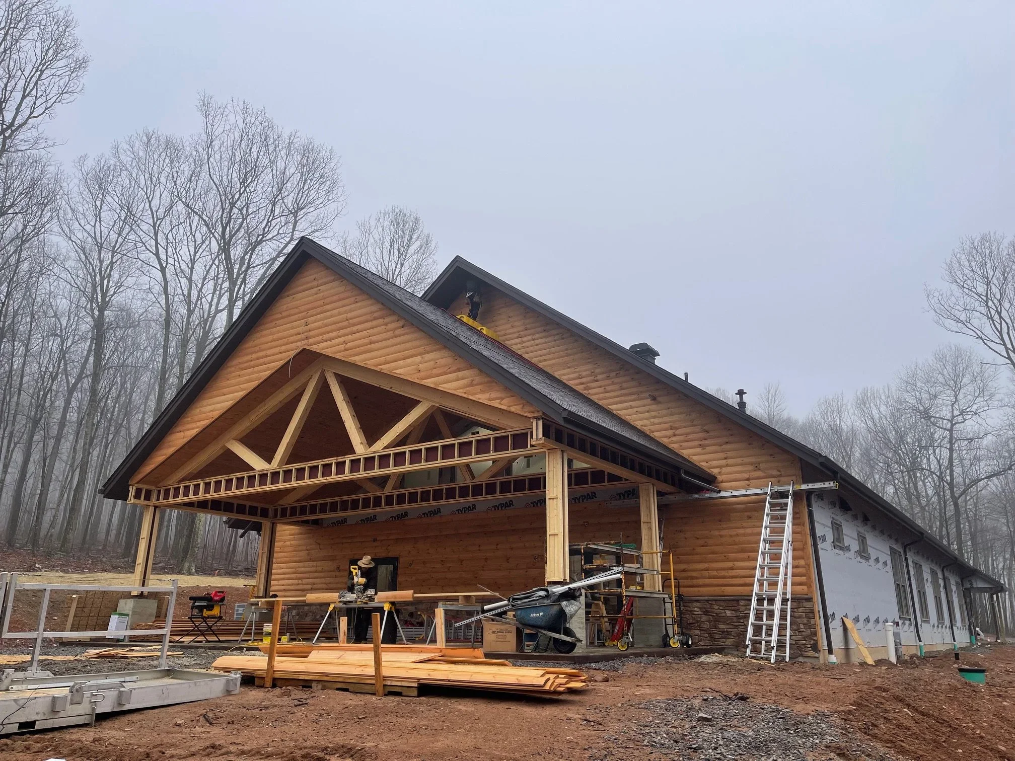 March 4 - Siding progressing