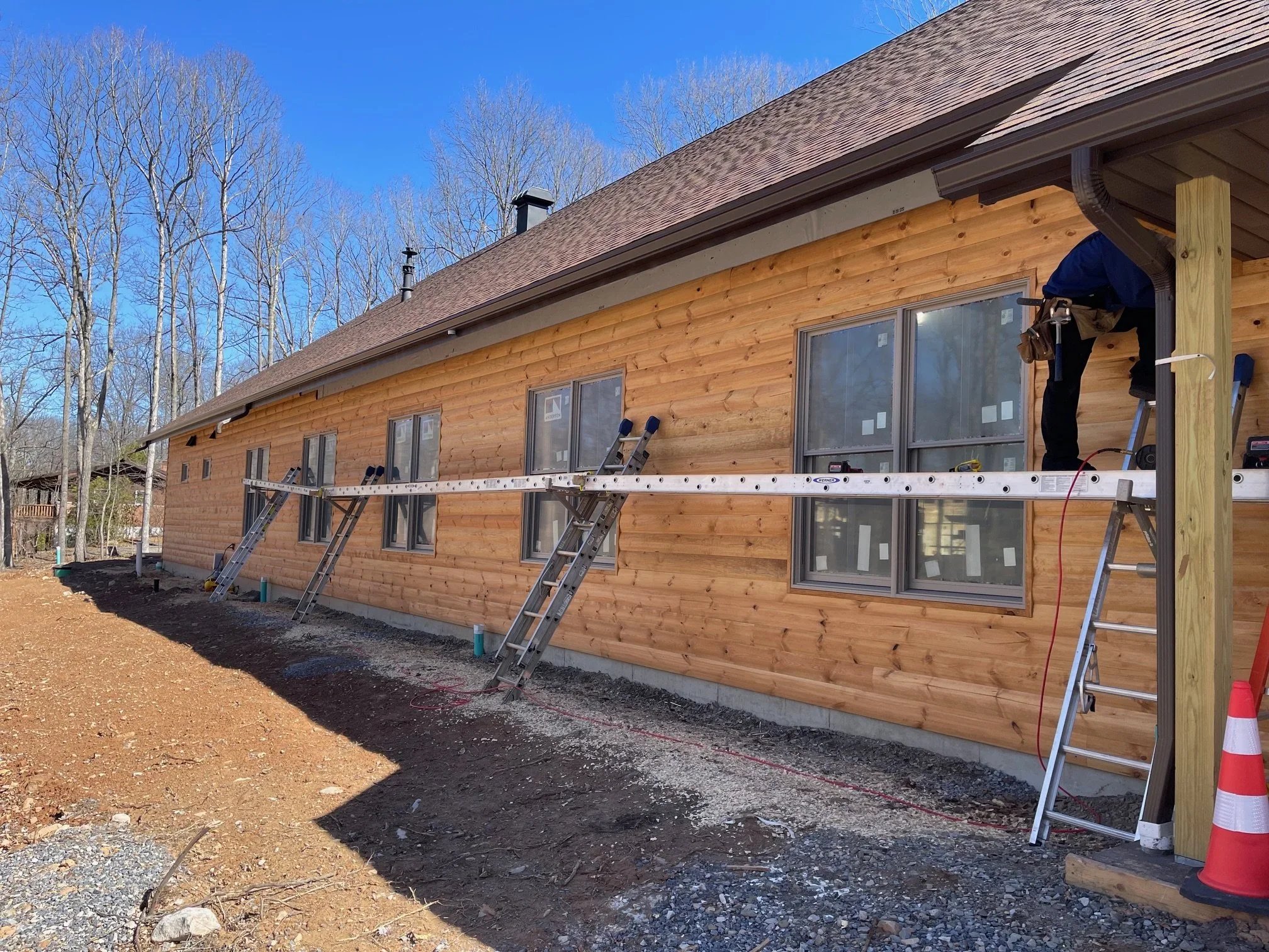 March 10 - Final siding being installed