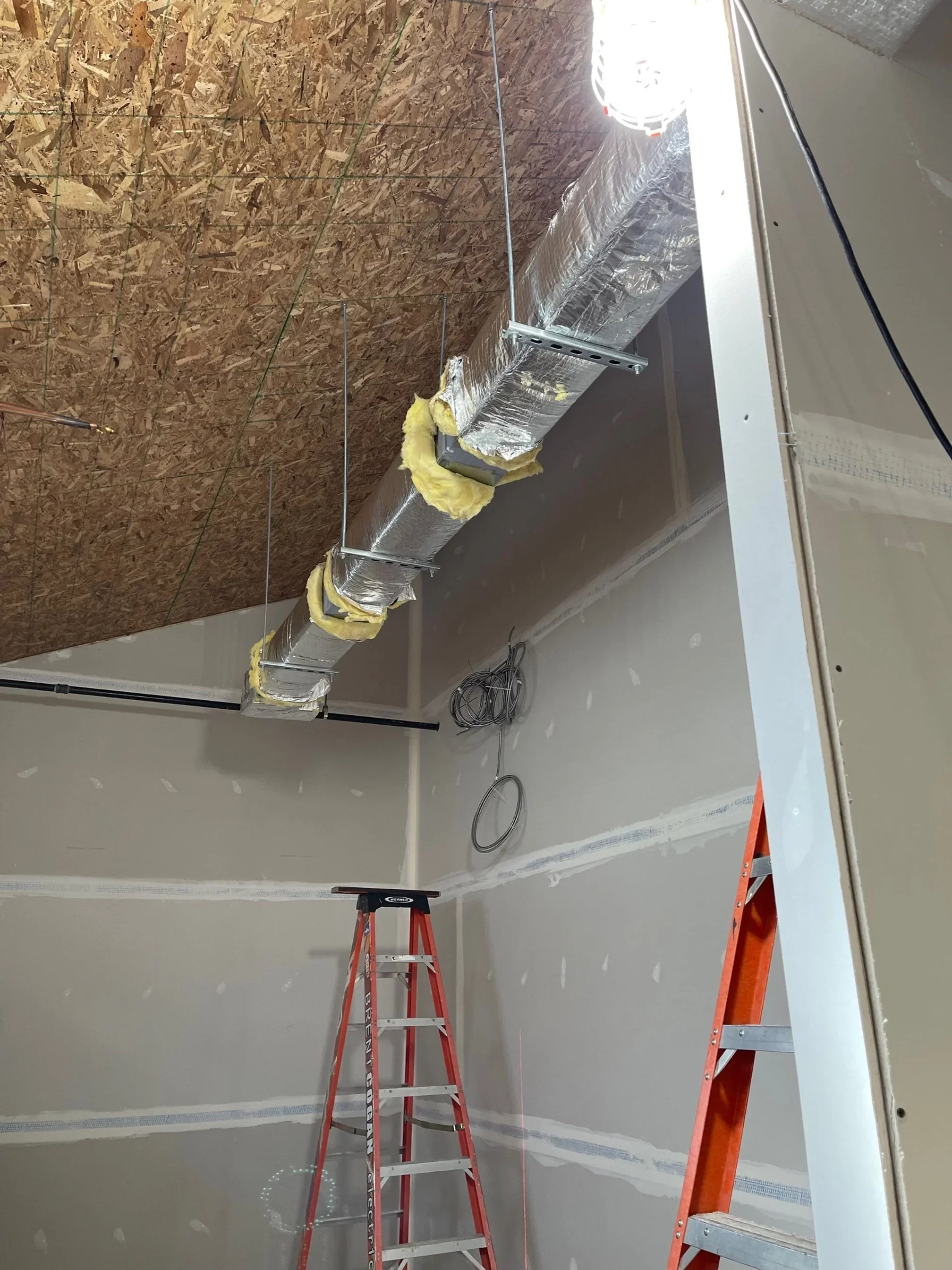 Jan. 20 - Restroom HVAC ductwork install