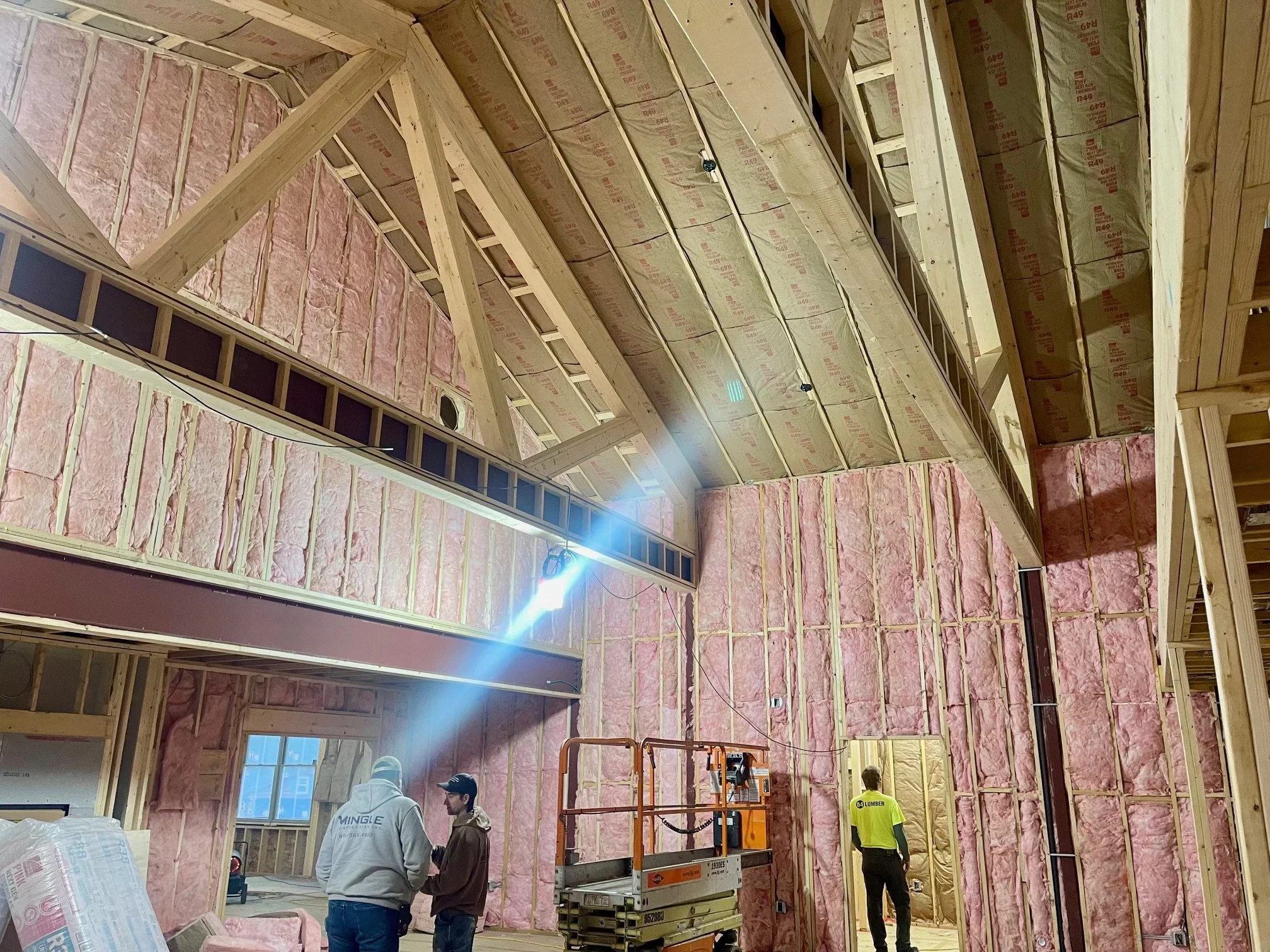 Jan. 6 - Lobby insulation complete