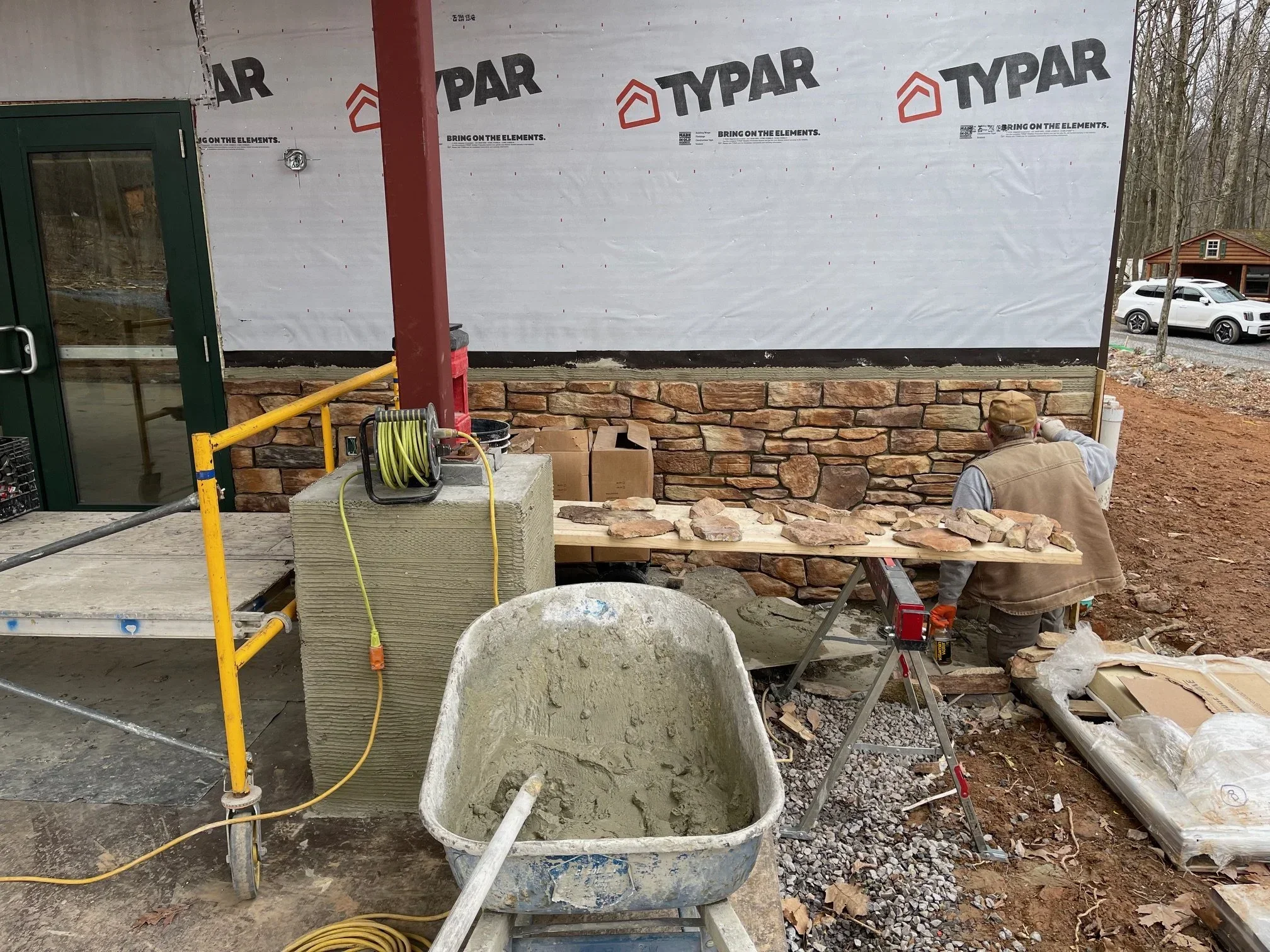 Jan. 9 - Stonework progressing