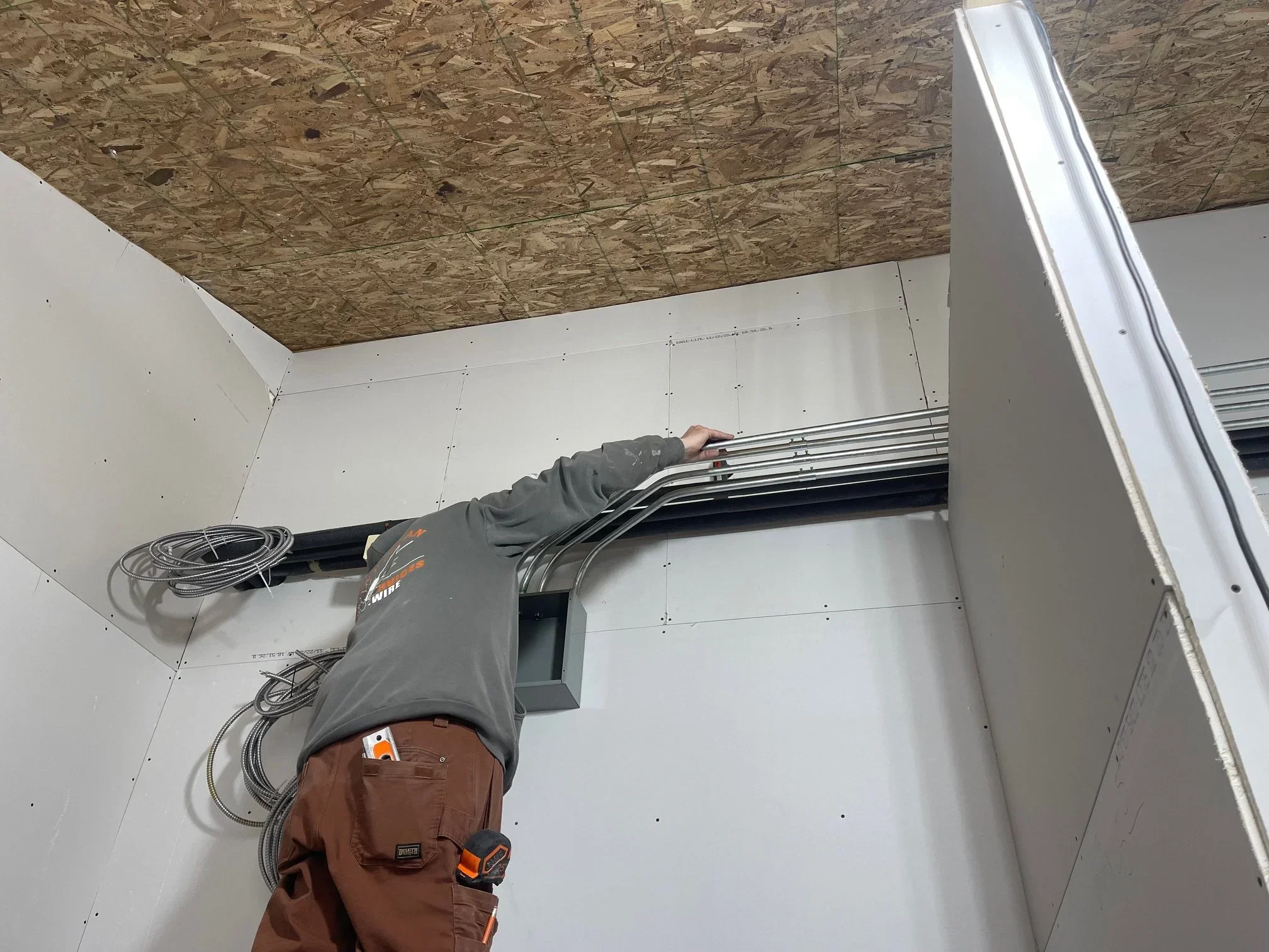 Jan. 19 - More electrical conduit installed