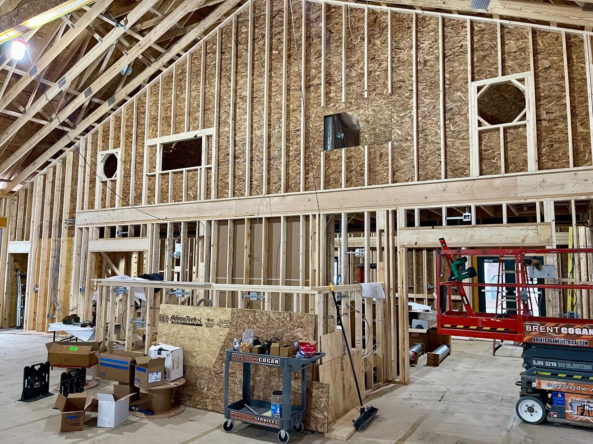 Dec. 10 - Openings for ductwork