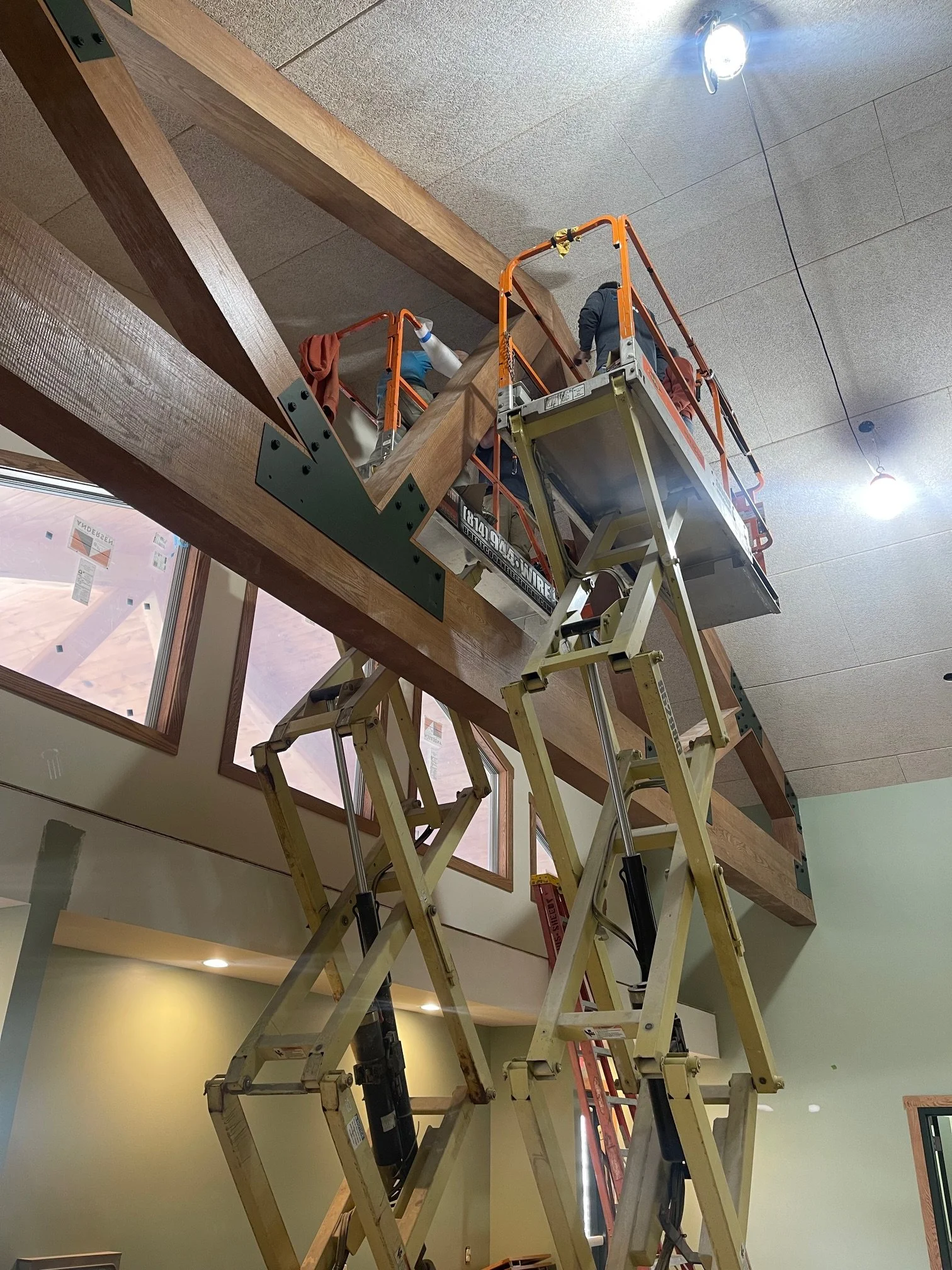 March 17 - Last metal plates installed on beams 