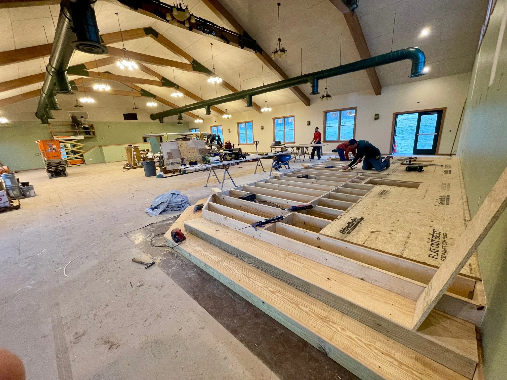 March 20 - Stage construction progresses