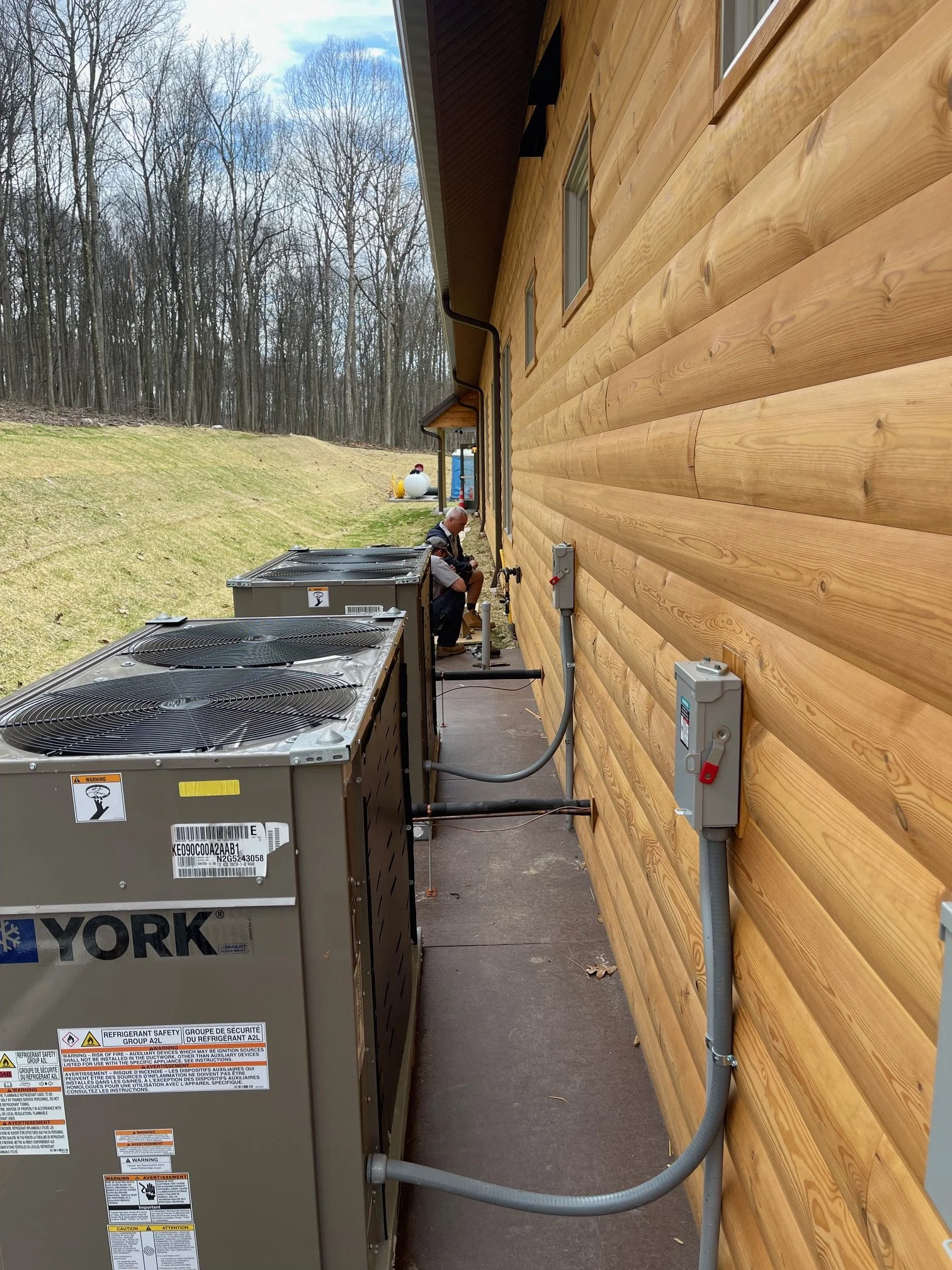 April 1 - Propane service hooked up