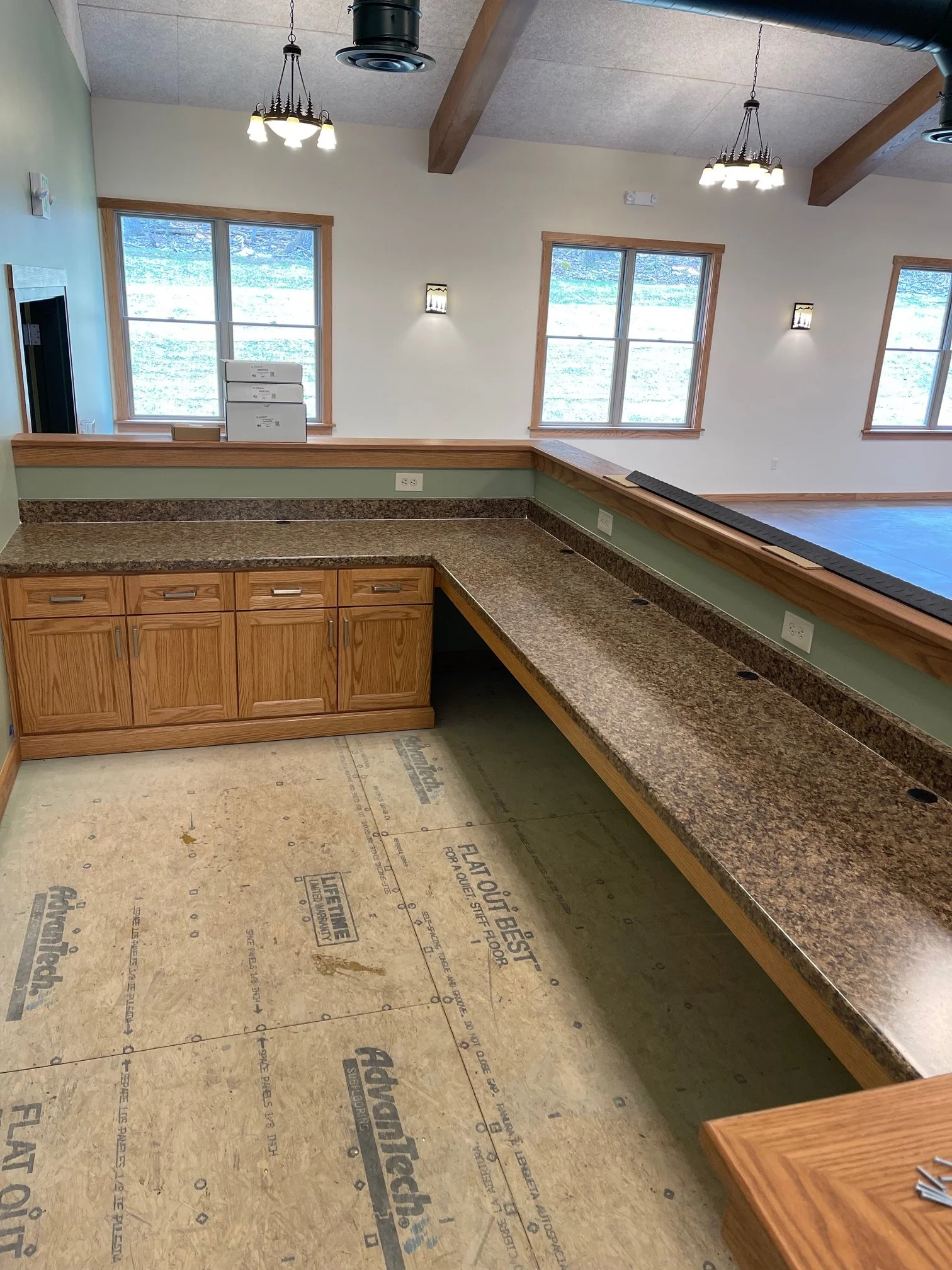 April 1 - Sound booth countertop complete