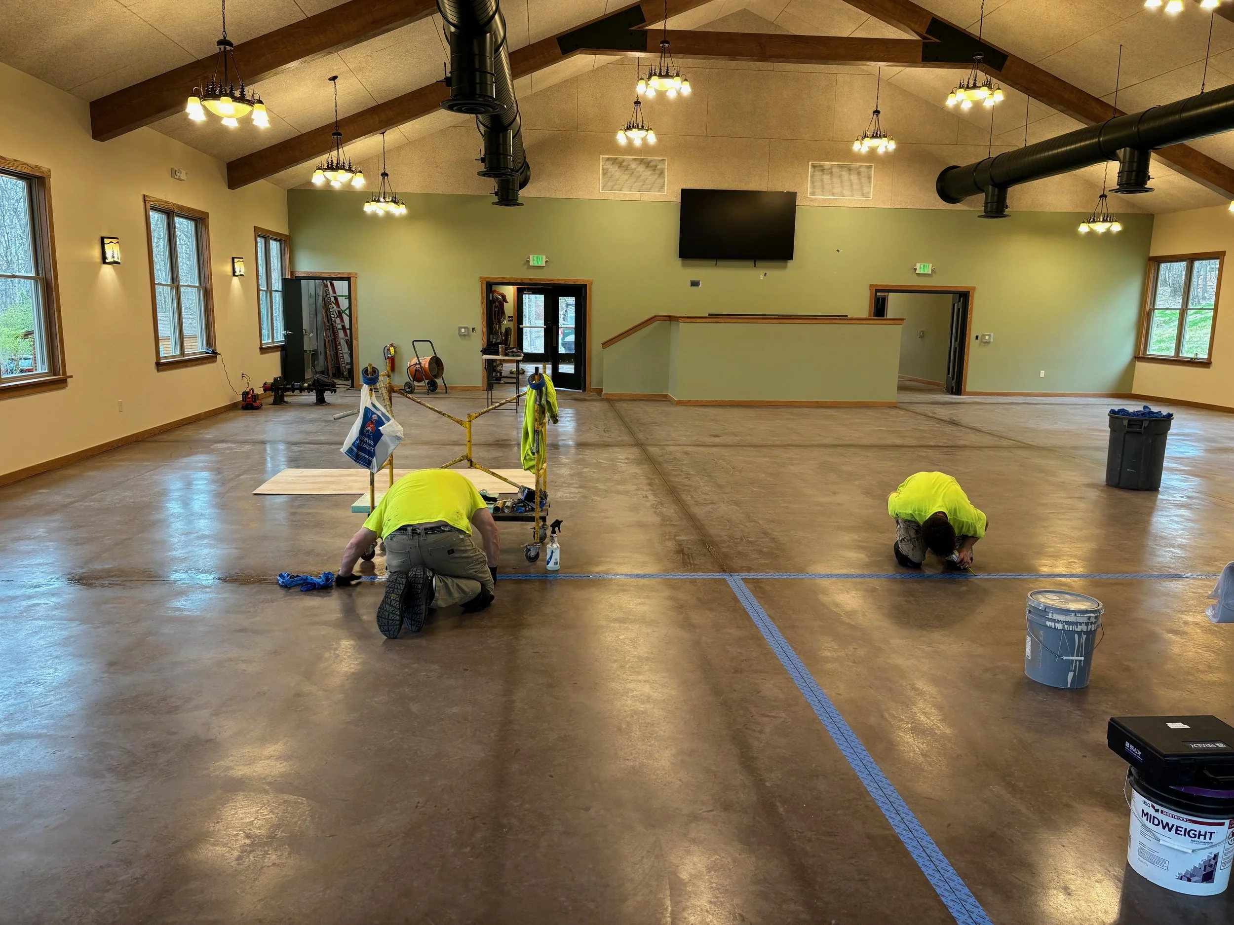 April 6 - Expansion cuts in floor sealed