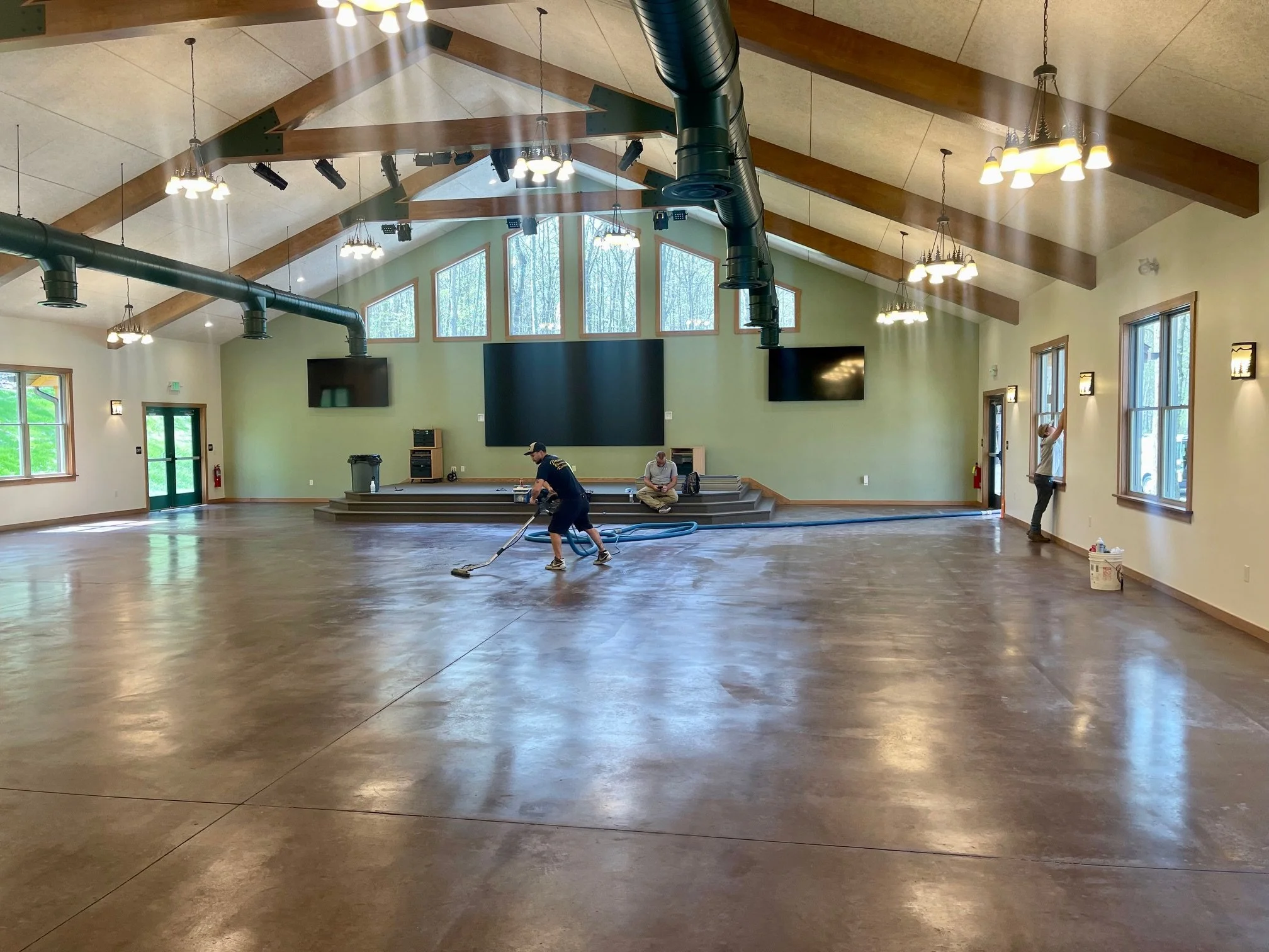 April 23 - Final cleaning underway