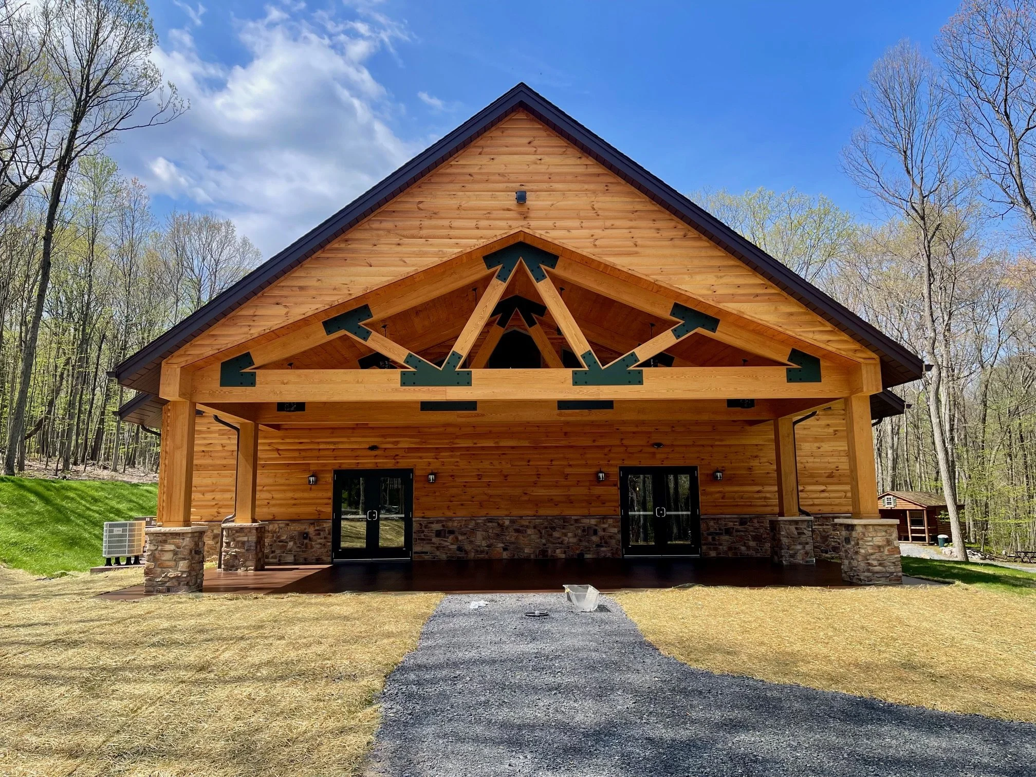 April 17 - Porch beam wrap completed