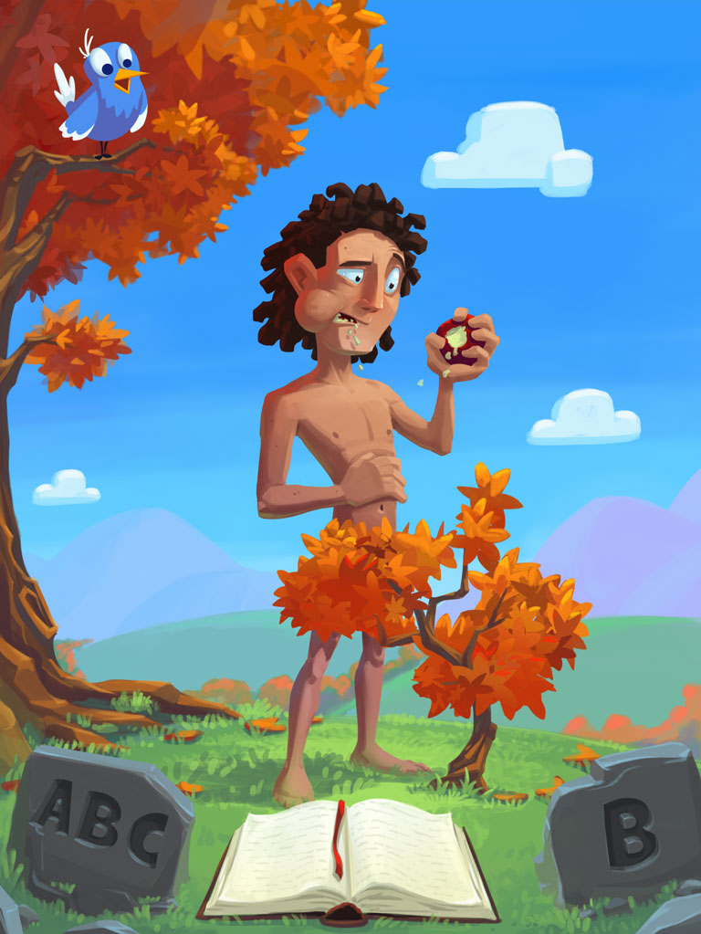 The first version of Adam. YIKES!