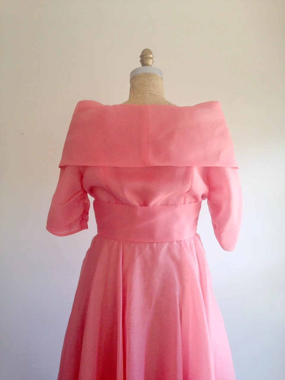 coral pink formal dress