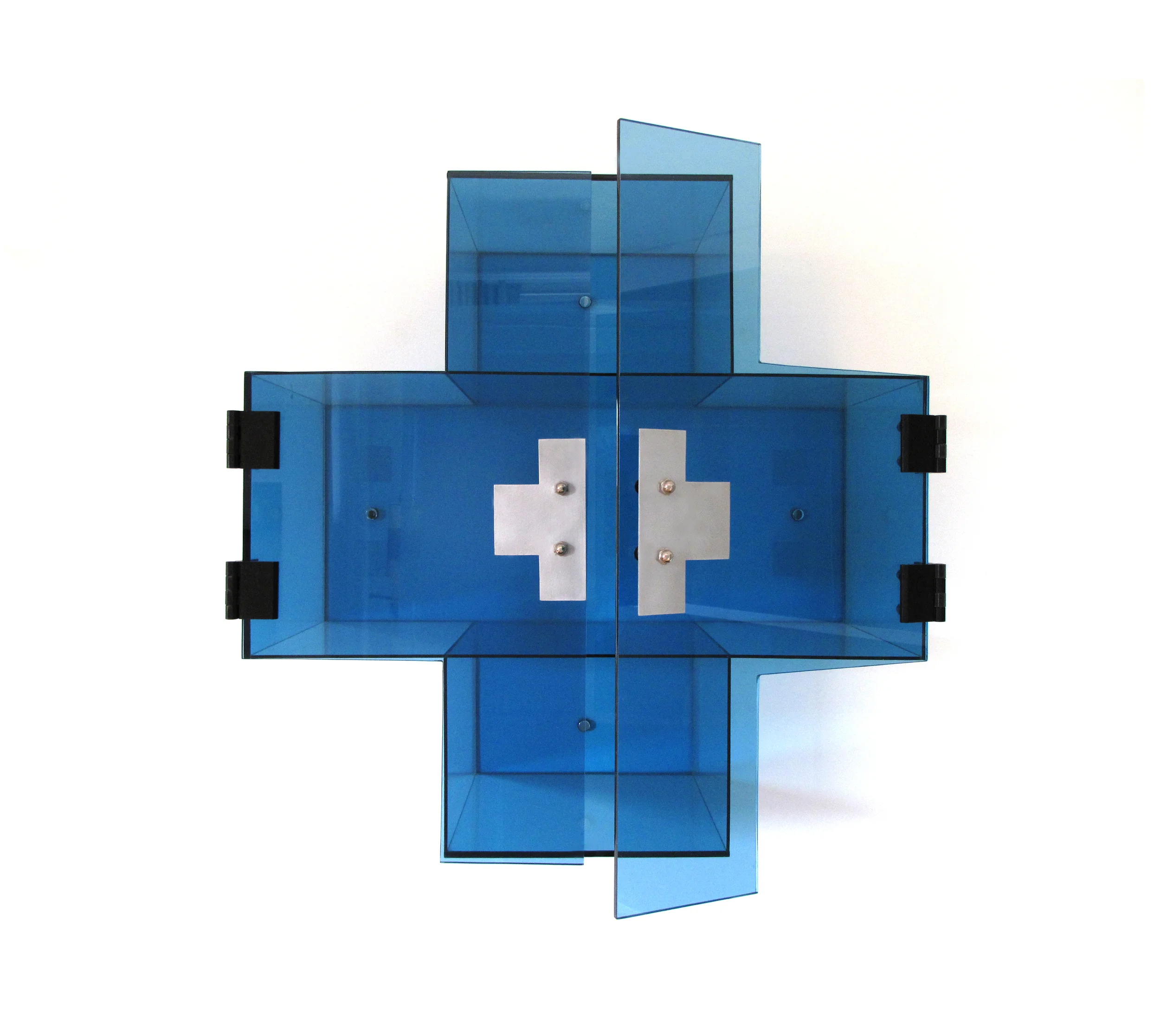   Malevich Cabinet   Acrylic + Aluminum 24” W X 24” H X 10” D  Signature piece from a collection of transparent storage cabinets.&nbsp;   