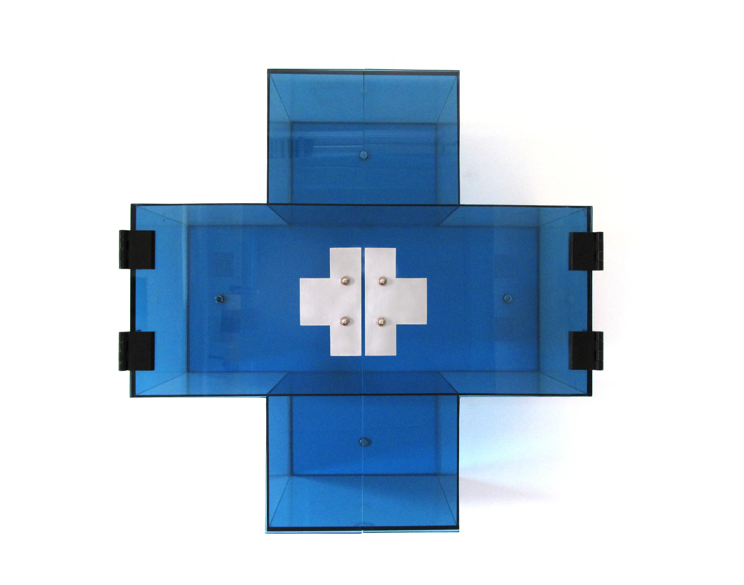   Malevich Cabinet   Acrylic + Aluminum 24” W X 24” H X 10” D  Signature piece from a collection of transparent storage cabinets.&nbsp; 