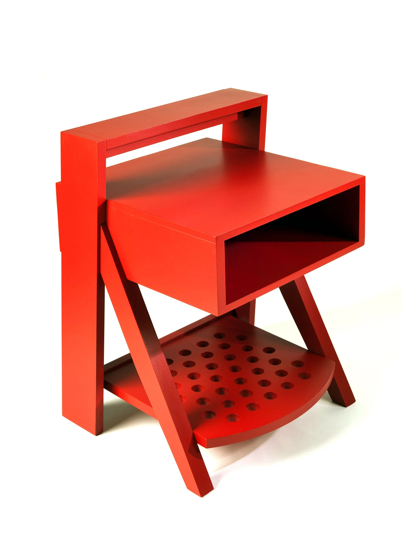   Igor de la Villette   Painted MDF 24” H x 17.5” W x 17” D  Side table     Photograph by Alan Labb 
