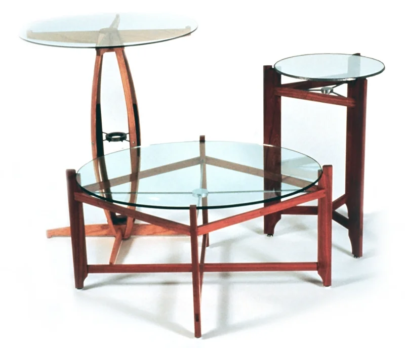   3 Axis Tables   Wood, Glass, Stainless Steel, Aluminum  Dimensions Vary 