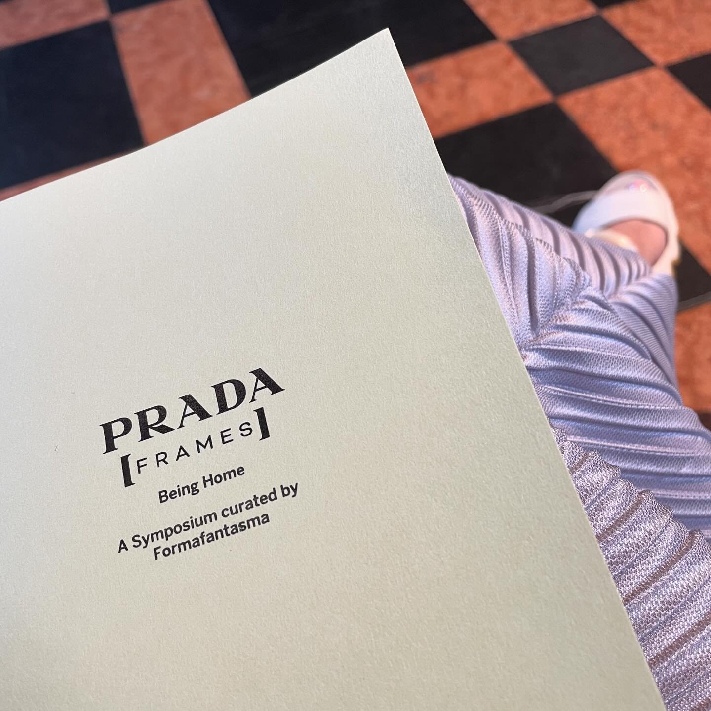 Salone Day 1.  Great start at Prada Frames - a series of talks focused on the question of what is home curated by Formafantasma.  First up a talk about the concept and history of the living room by  @alice.rawsthorn @paolantonelli @wig56 and @david_v