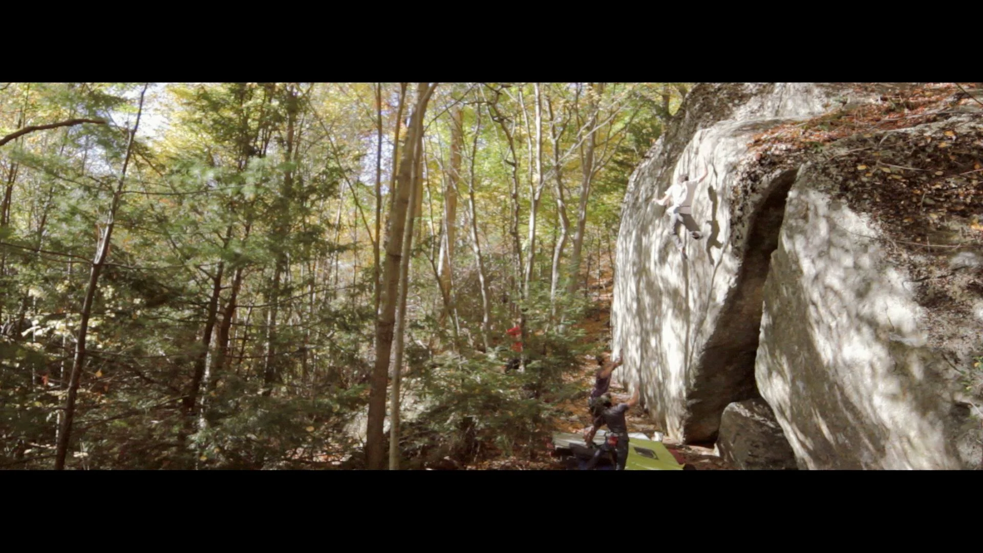 Screenshot of a big fall from Oceans of Air, V8, at Great Barrington.