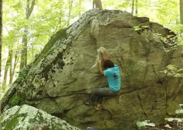 Screenshot of Dan Yagmin ripping up the CT boulders.