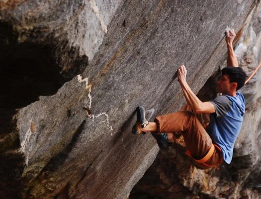 Mike Foley working on The Fly, 5.14d, at Rumney this past weekend. Hopefully, we will have news to report on his send of this soon. Photo by @maine08