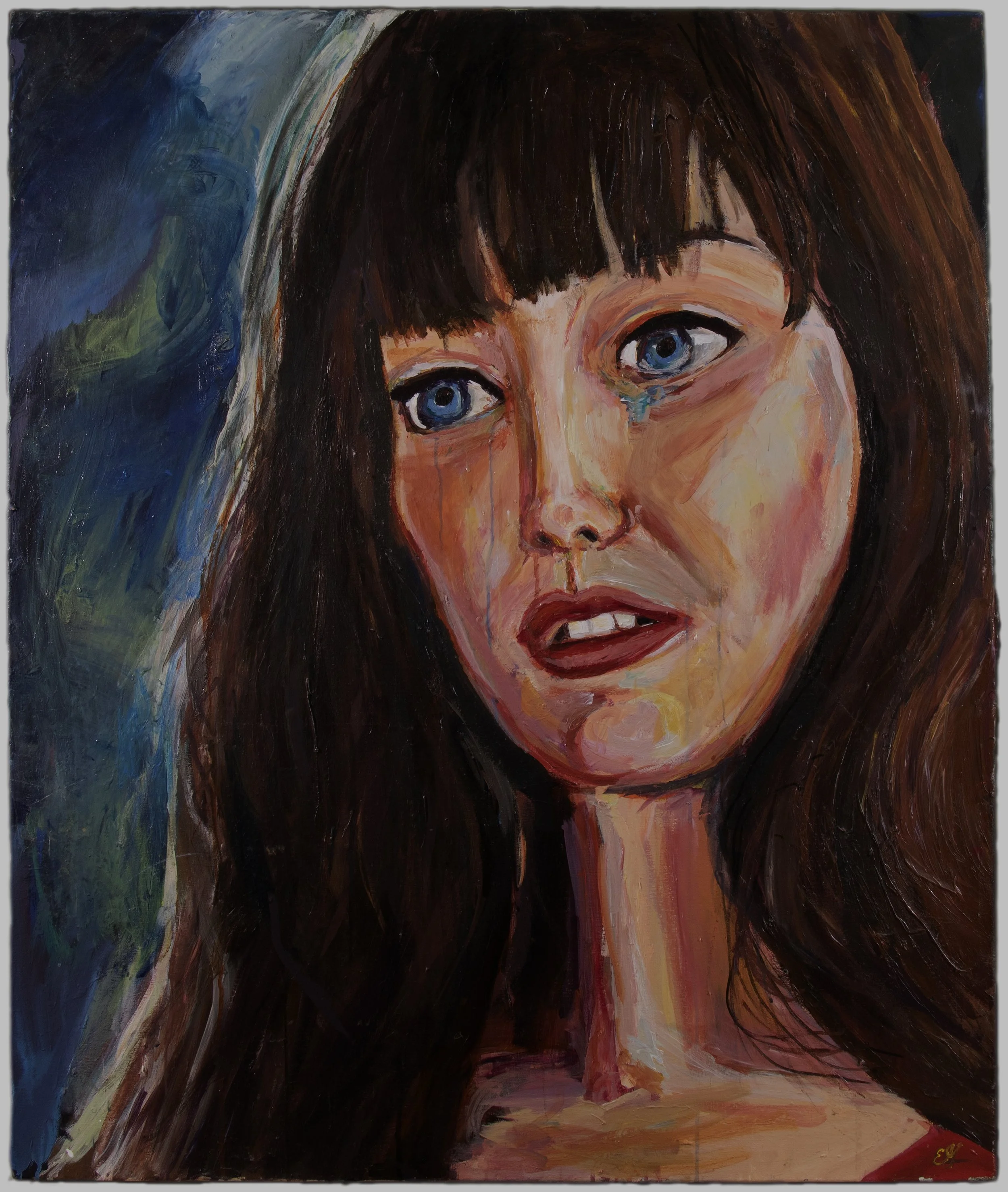 Brenda Walsh is crying again. Acrylic on Canvas