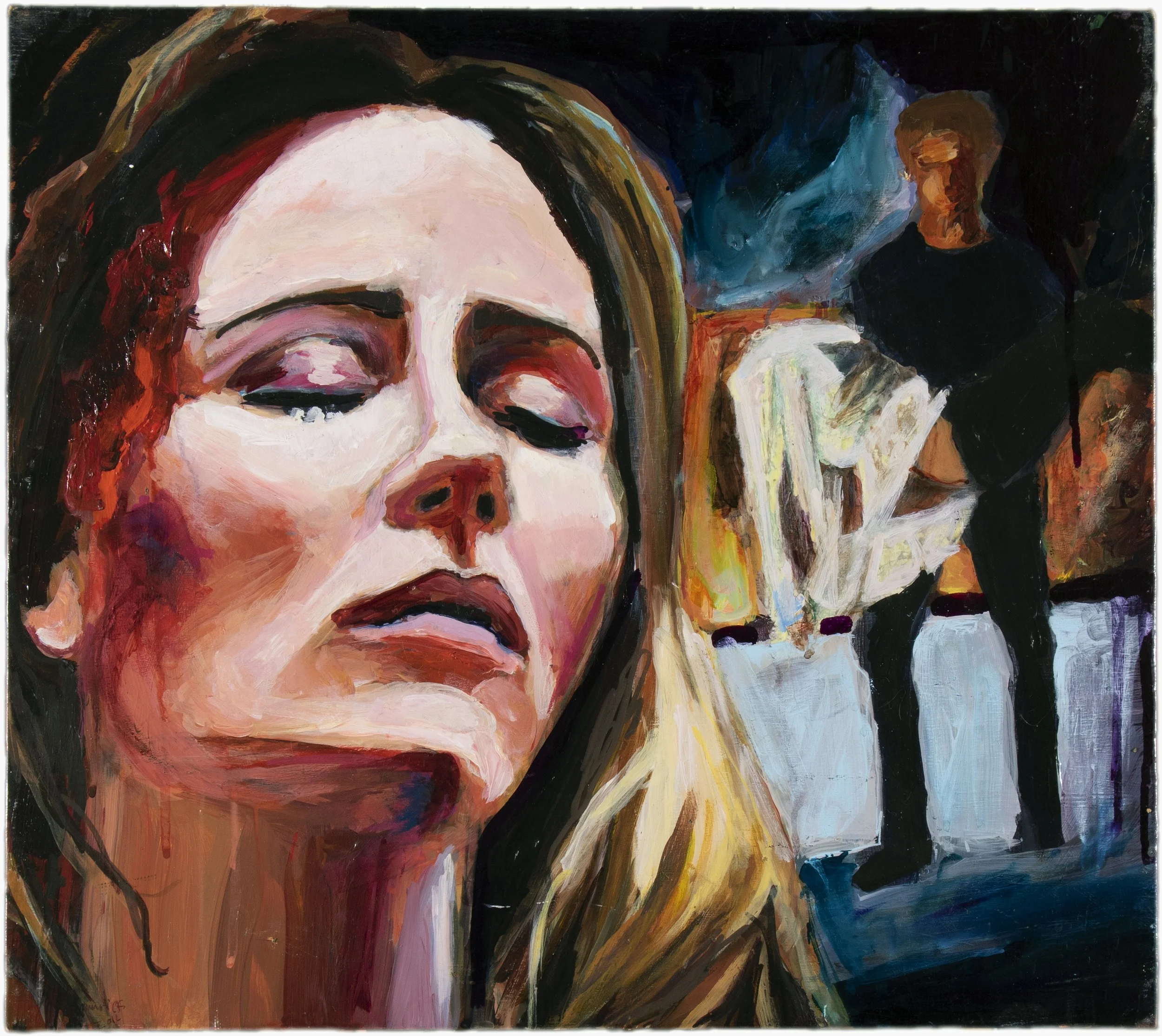 Spoiler Alert " This week someone dies.  Acrylic on Panel