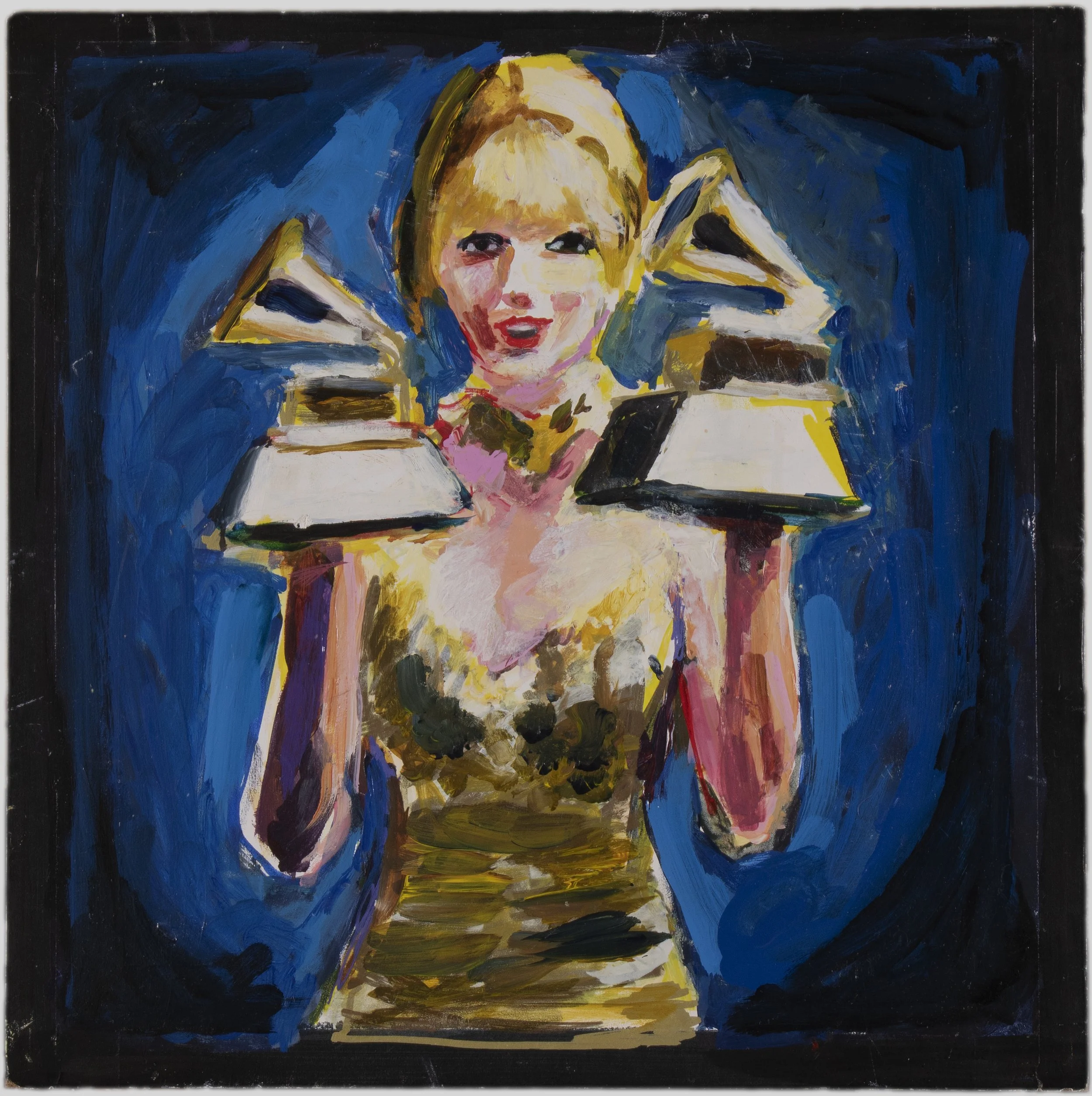 My two new friends!! I had so much fun tonight !  Acrylic on panel.  10 x 10