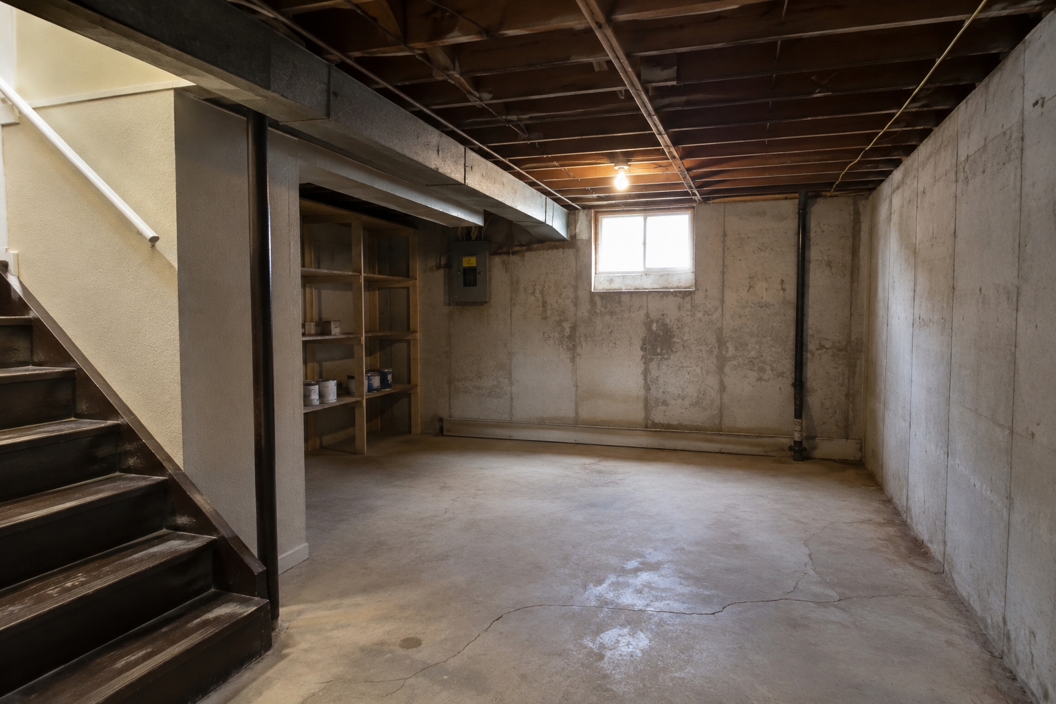Small basement remodeling idea - before photo