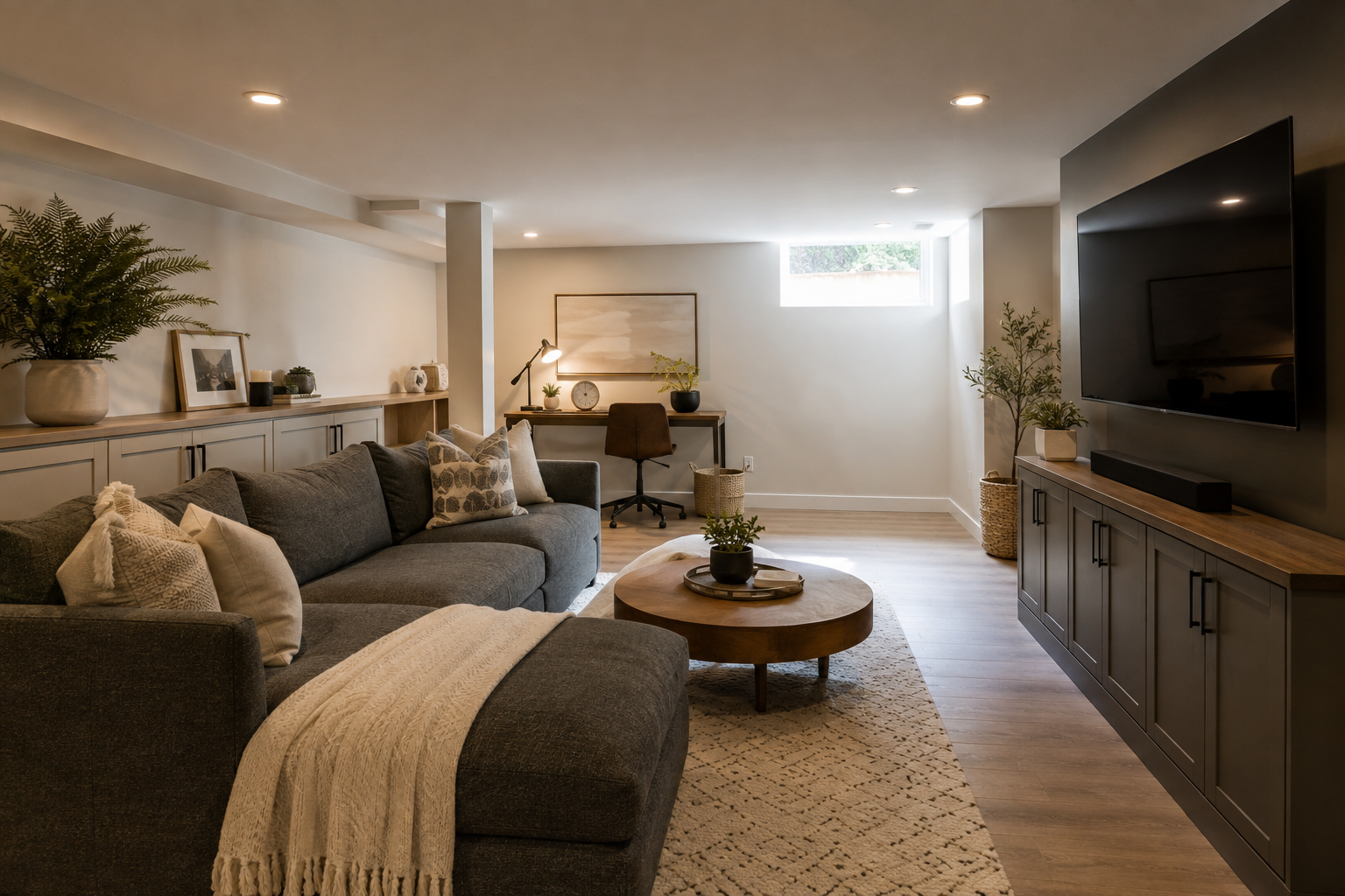 Small basement remodel idea after
