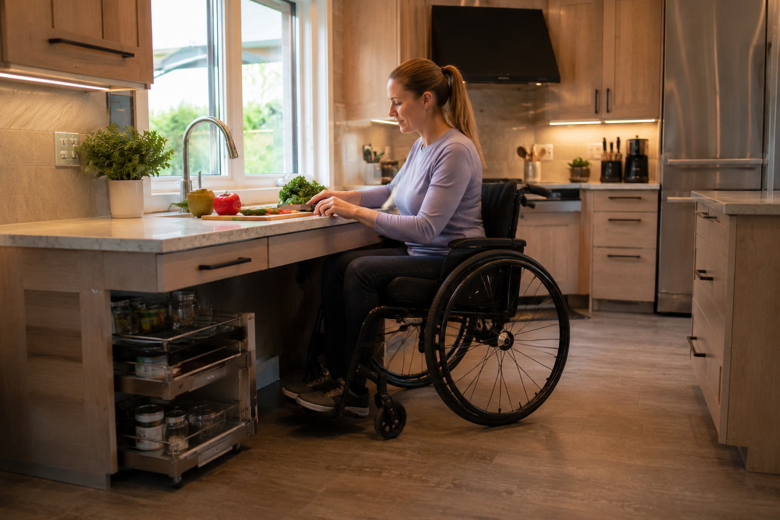 Wheelchair accessible kitchen
