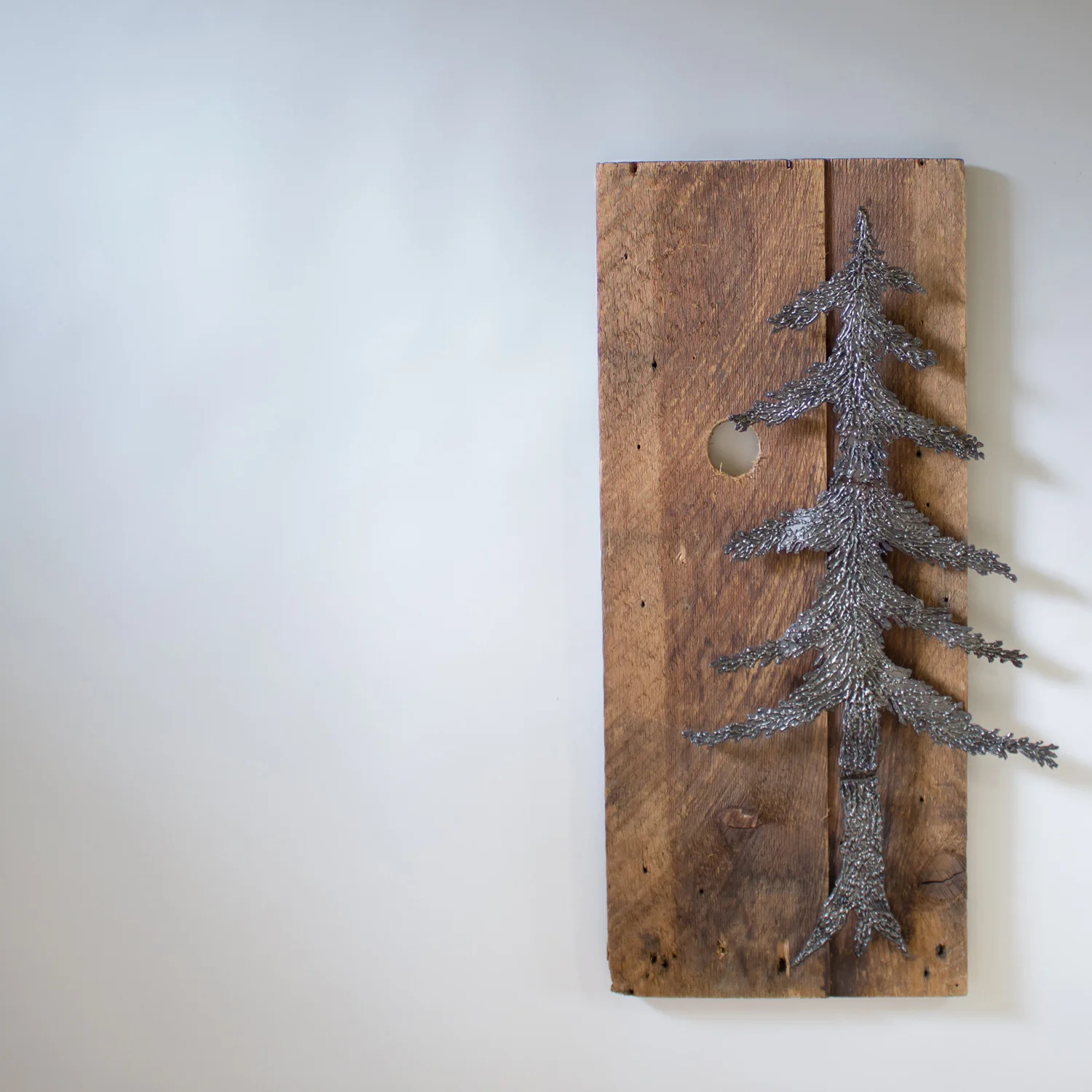 fir tree with moon 32″ x 17″