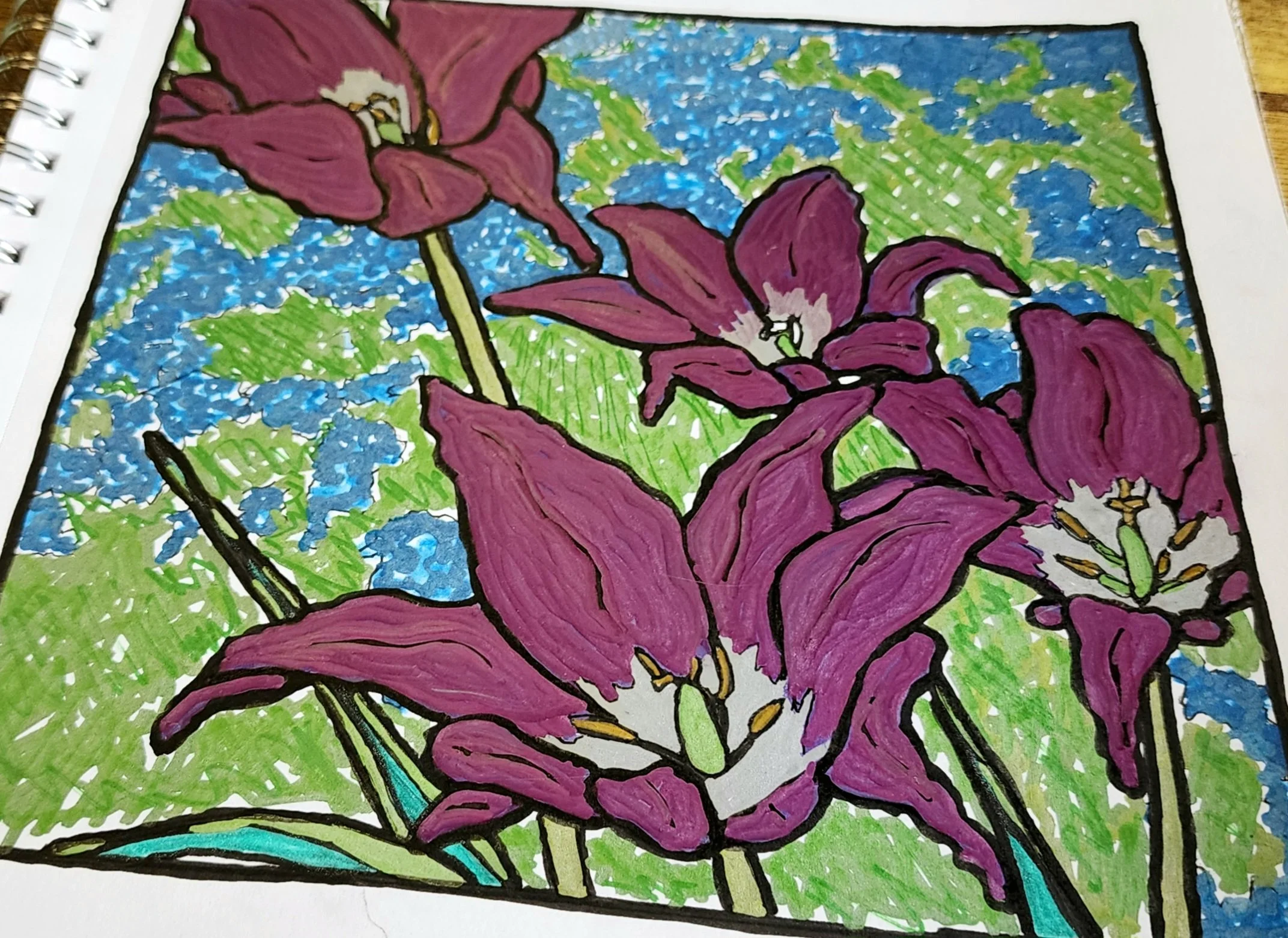 Sketch & Color - FLOWERS