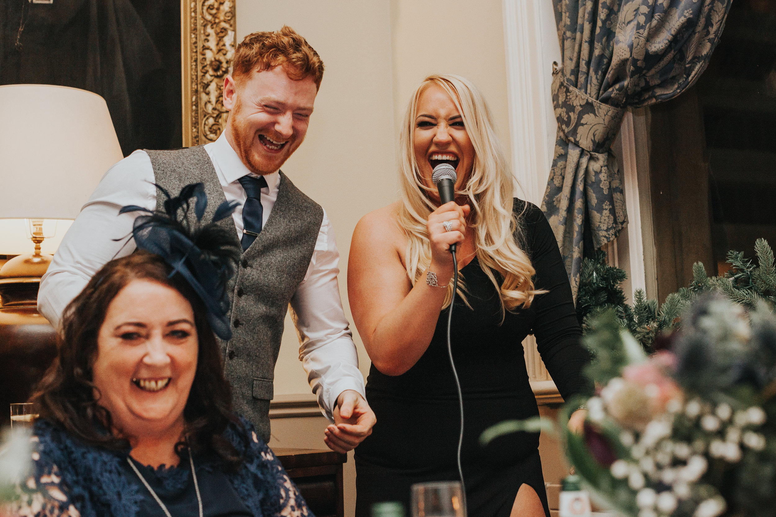 Best Man and Best Women singing