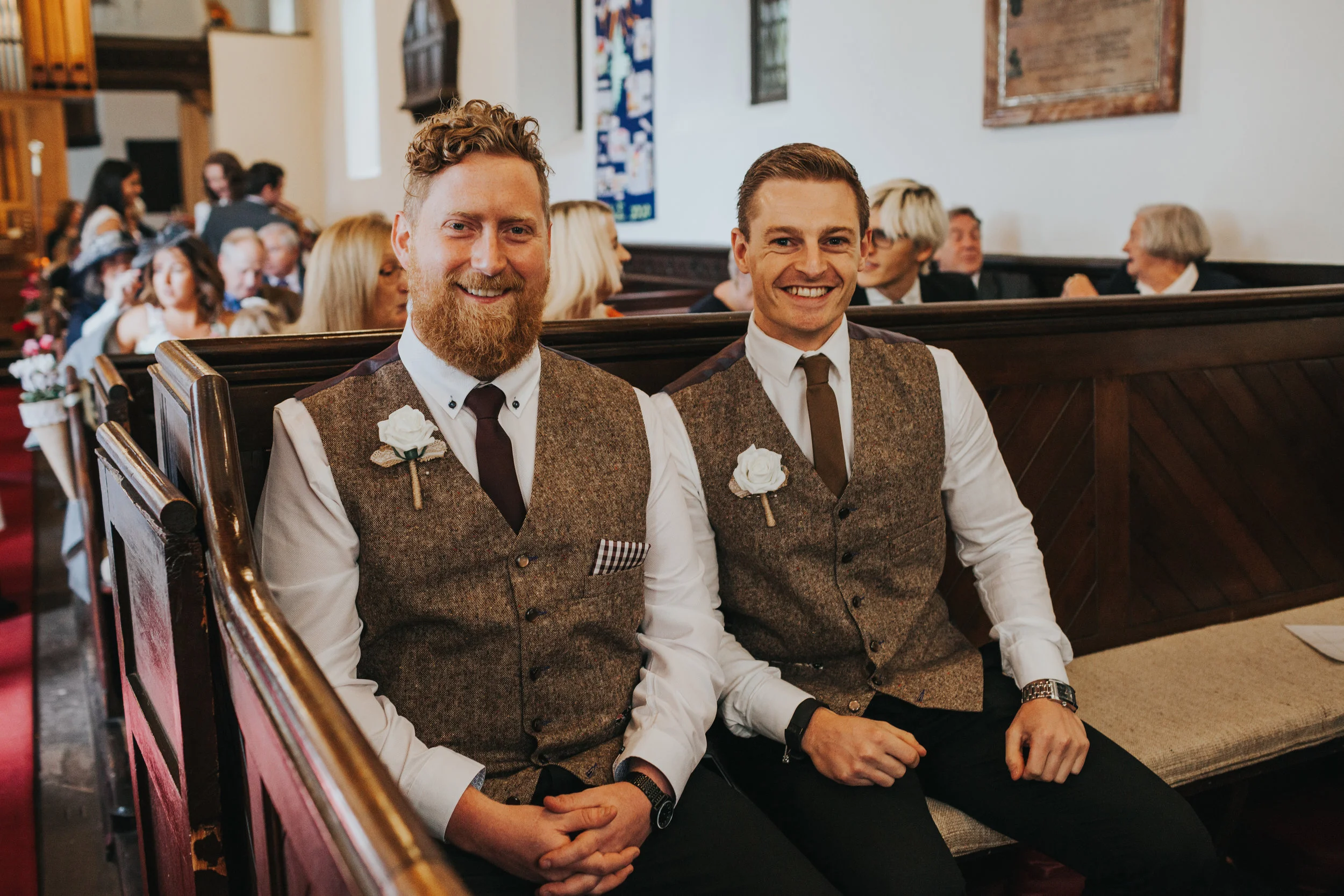  Groom and best man looking very smart and excited. 