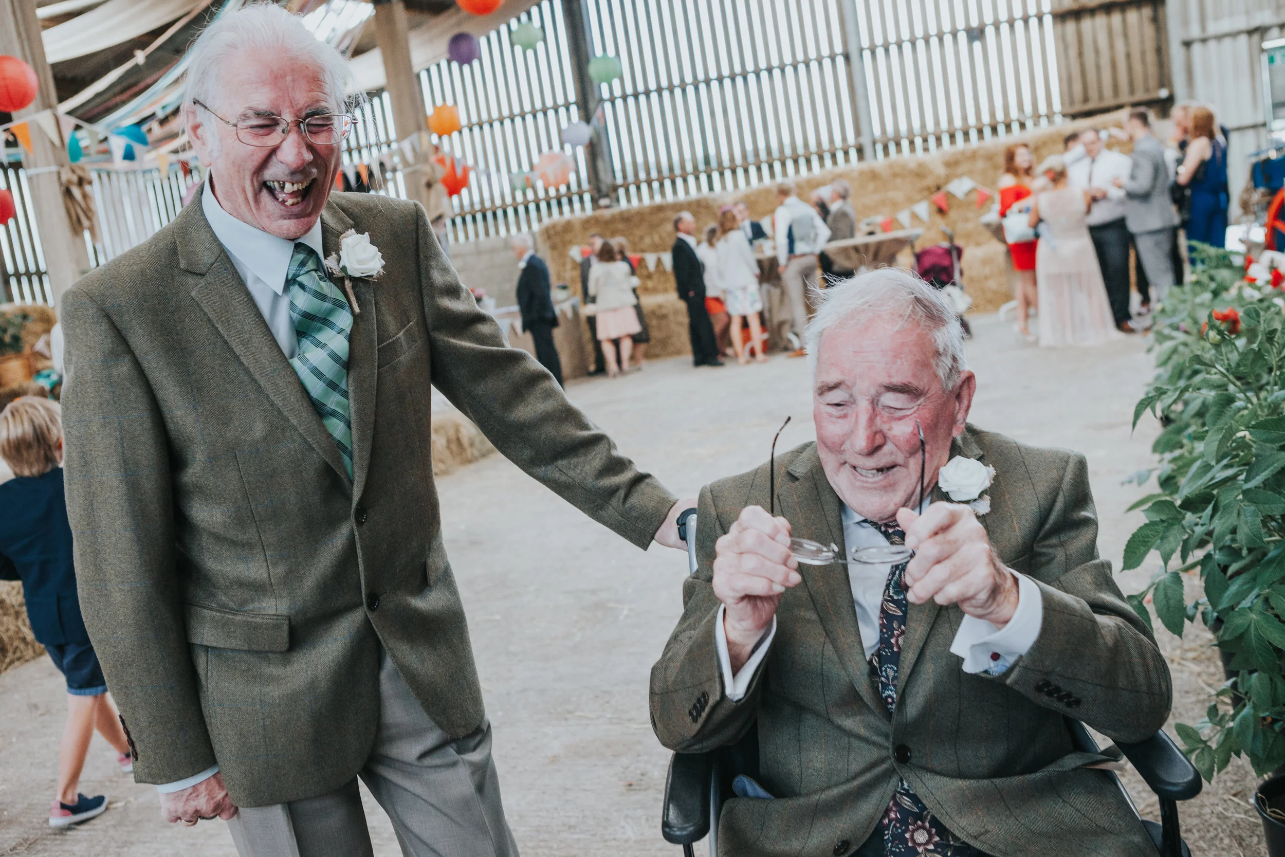 2 men having a laugh. 