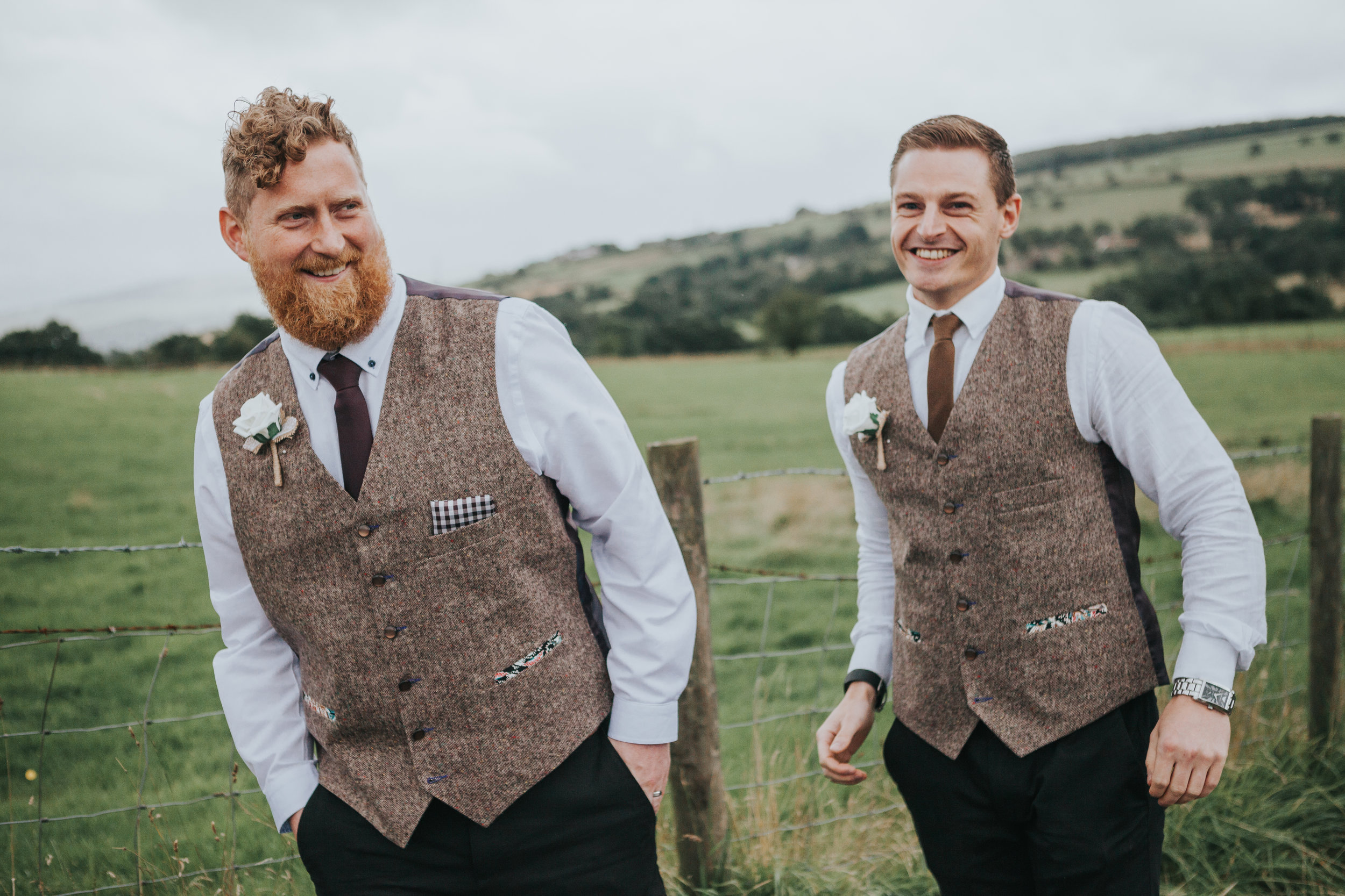 Groom and Best Man Laughing 