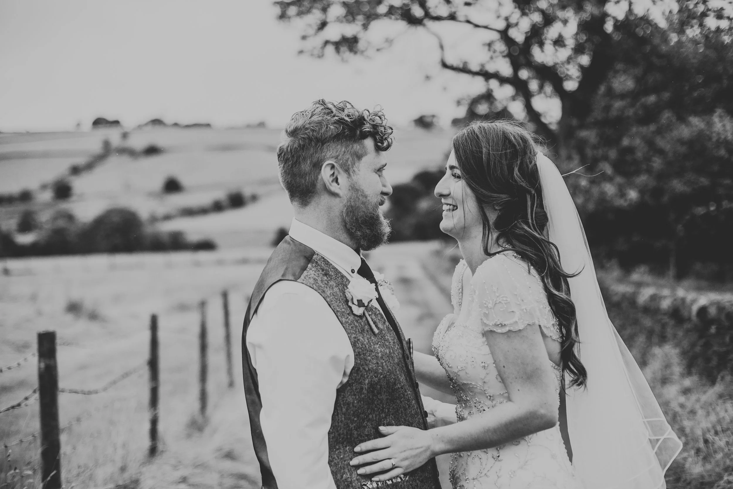  Bride and Groom Portrait black and white 