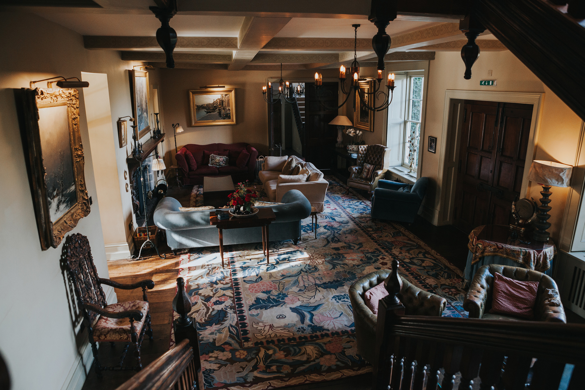 The living area at Dewsall Court