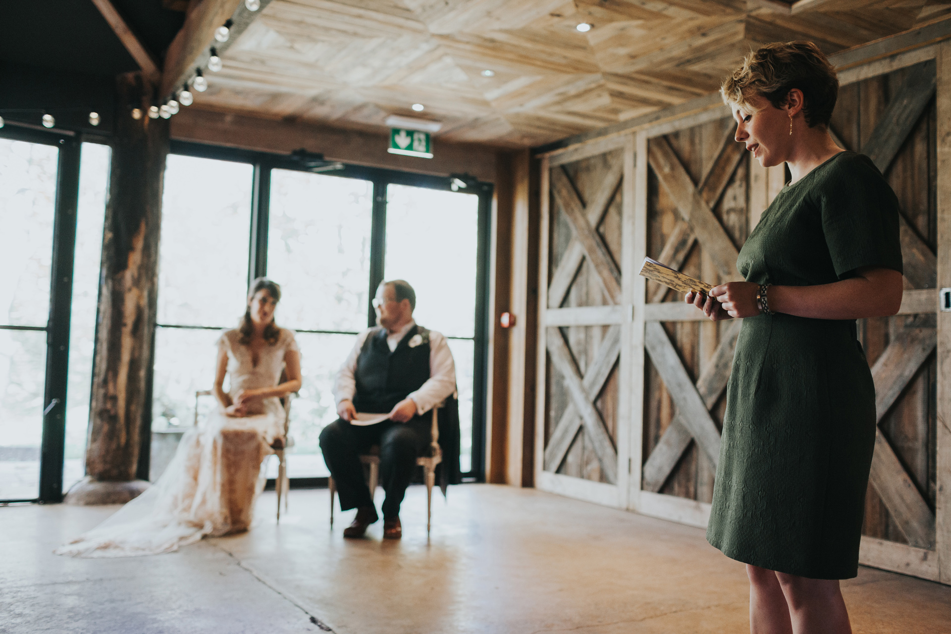 Another reading from a friend in a lovely green dress. 