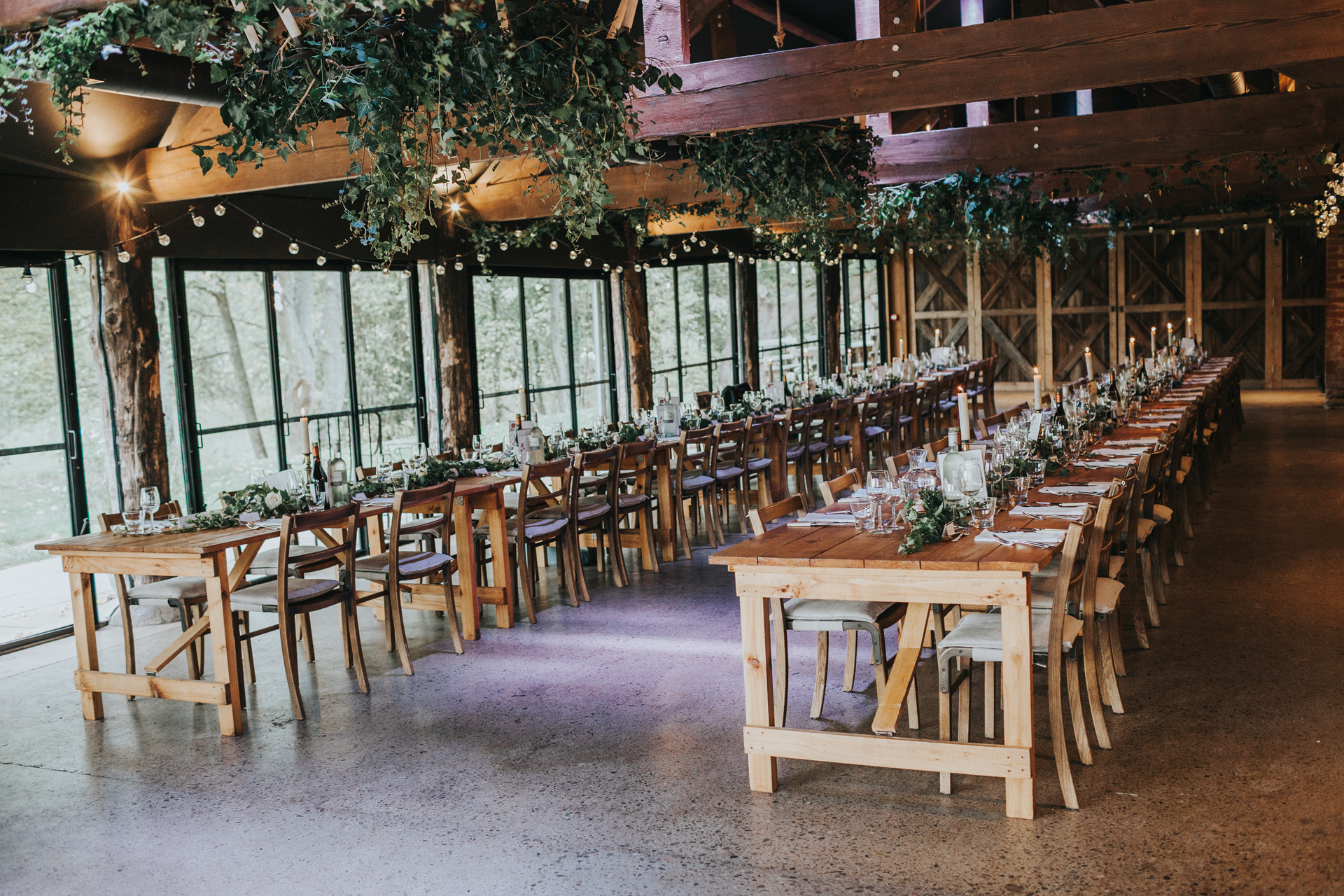 Wedding breakfast room. 