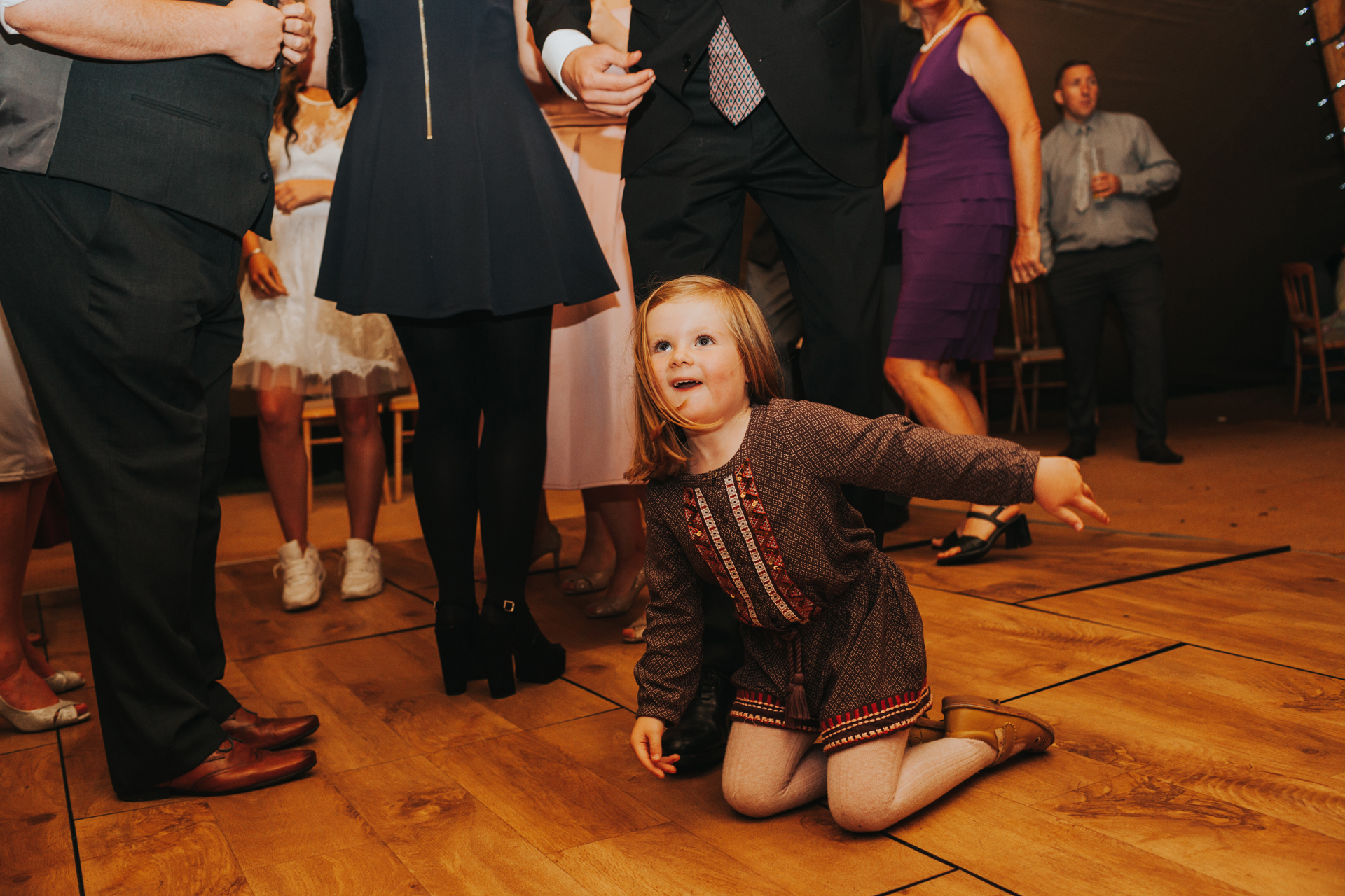 Child on the dance floor. 
