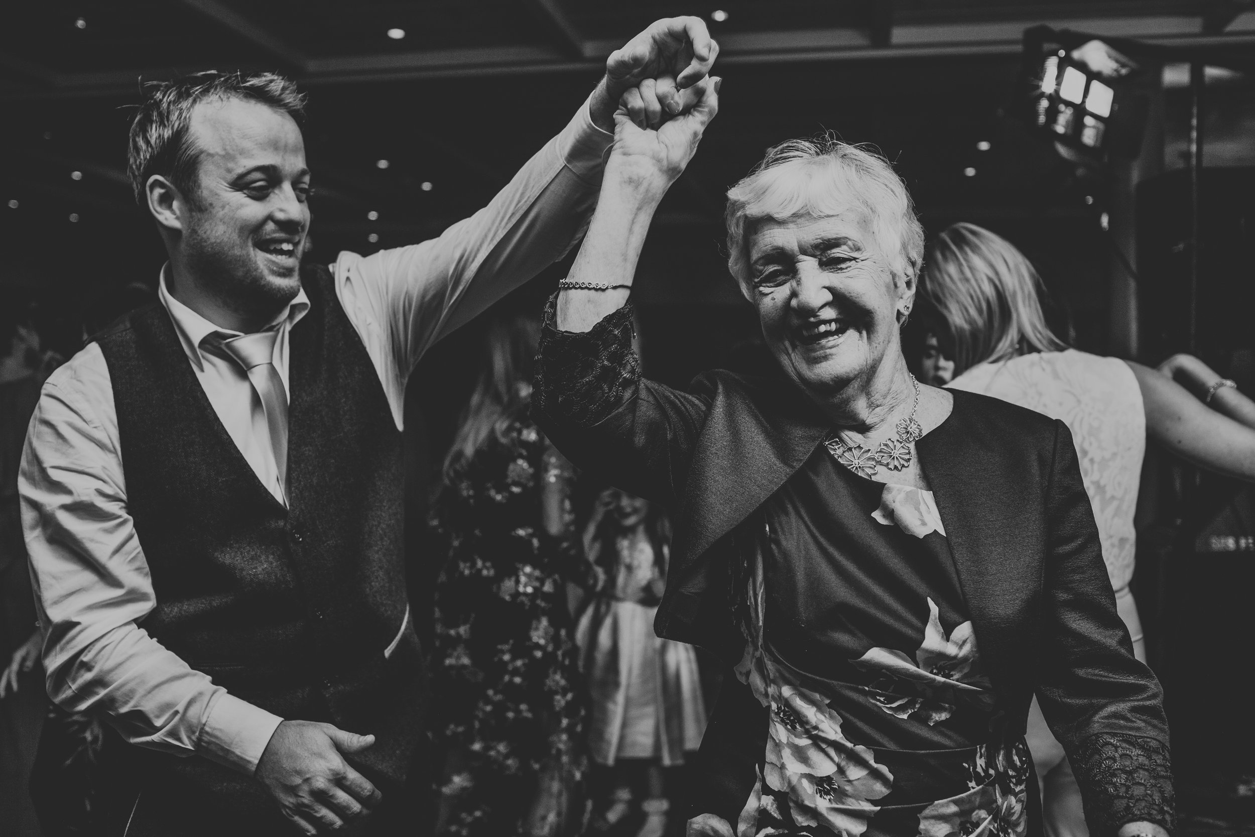 Guests dancing.